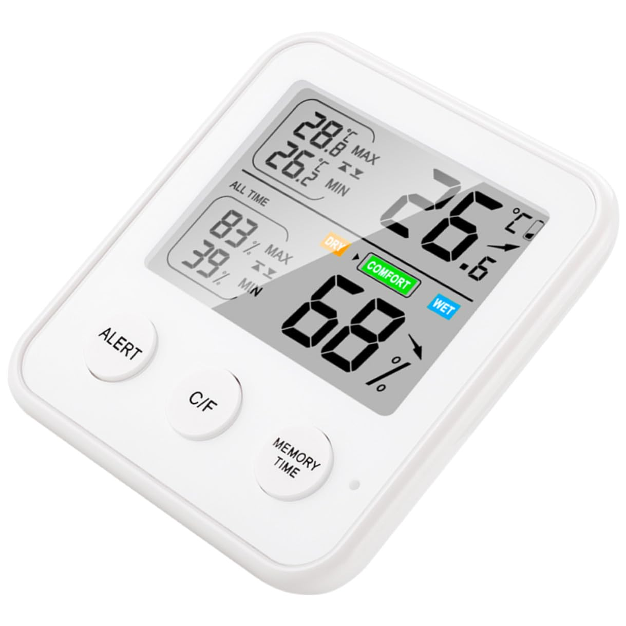 YARNOW High Precision Digital Hygrometer and Indoor Thermometer with LCD Display Compact Abs Temperature Humidity Monitor for Home and Nursery Lightweight and Tabletop Gauge image number 3