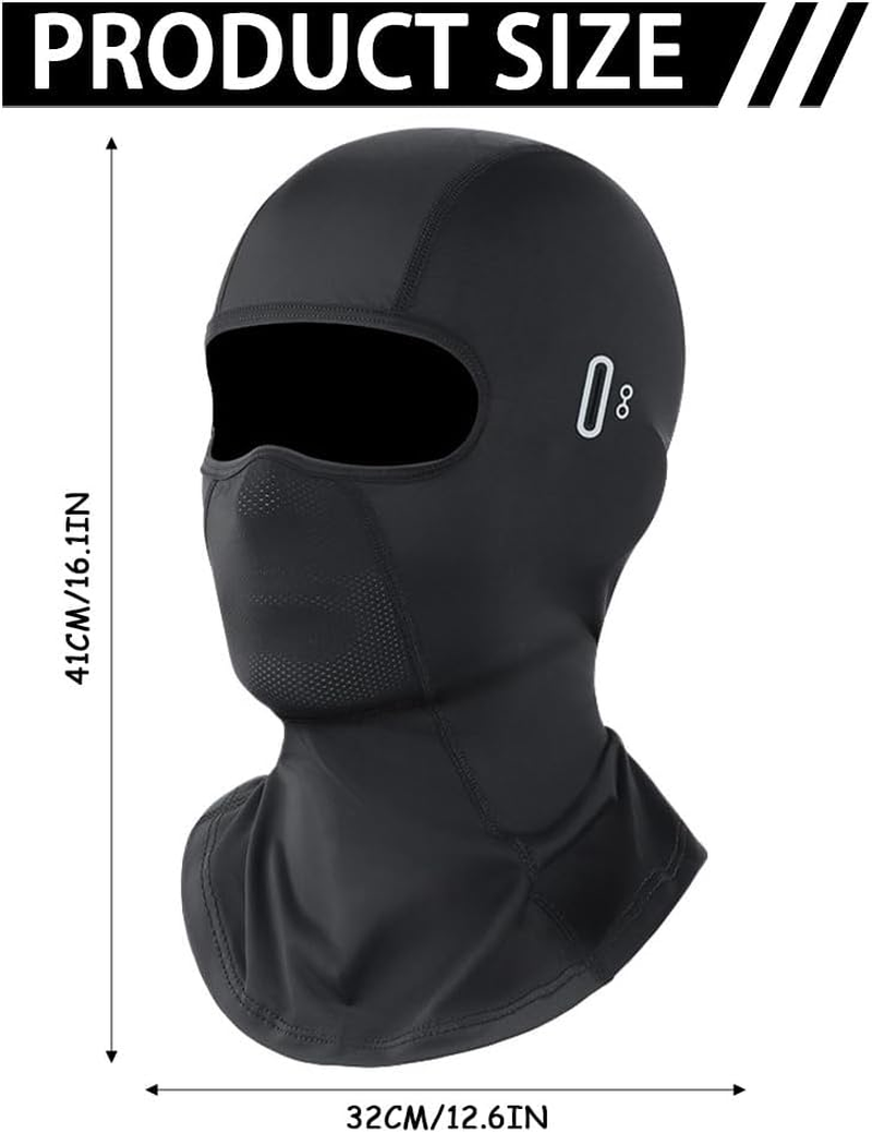 Balaclava Face Mask, Summer Cooling Neck Gaiter with Glasses Holes,Sun Protection Breathable Sports Face Balaclava Ski Motorcycle Cycling Face Mask UV Protection for Men Women Sun Hood (Large) image number 2