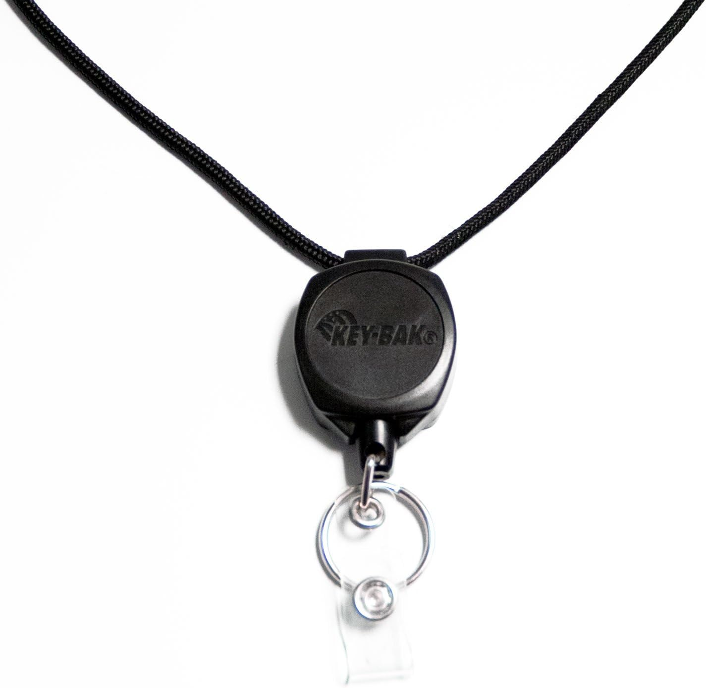 Key-Bak Sidekick Retractable Badge Reel and Keychain Breakaway Lanyard with a Key Ring and Twist-Free Clear I.D. Badge Holder on a Retractable Lanyard, Model Number: 0KB1-0A44 image number 1