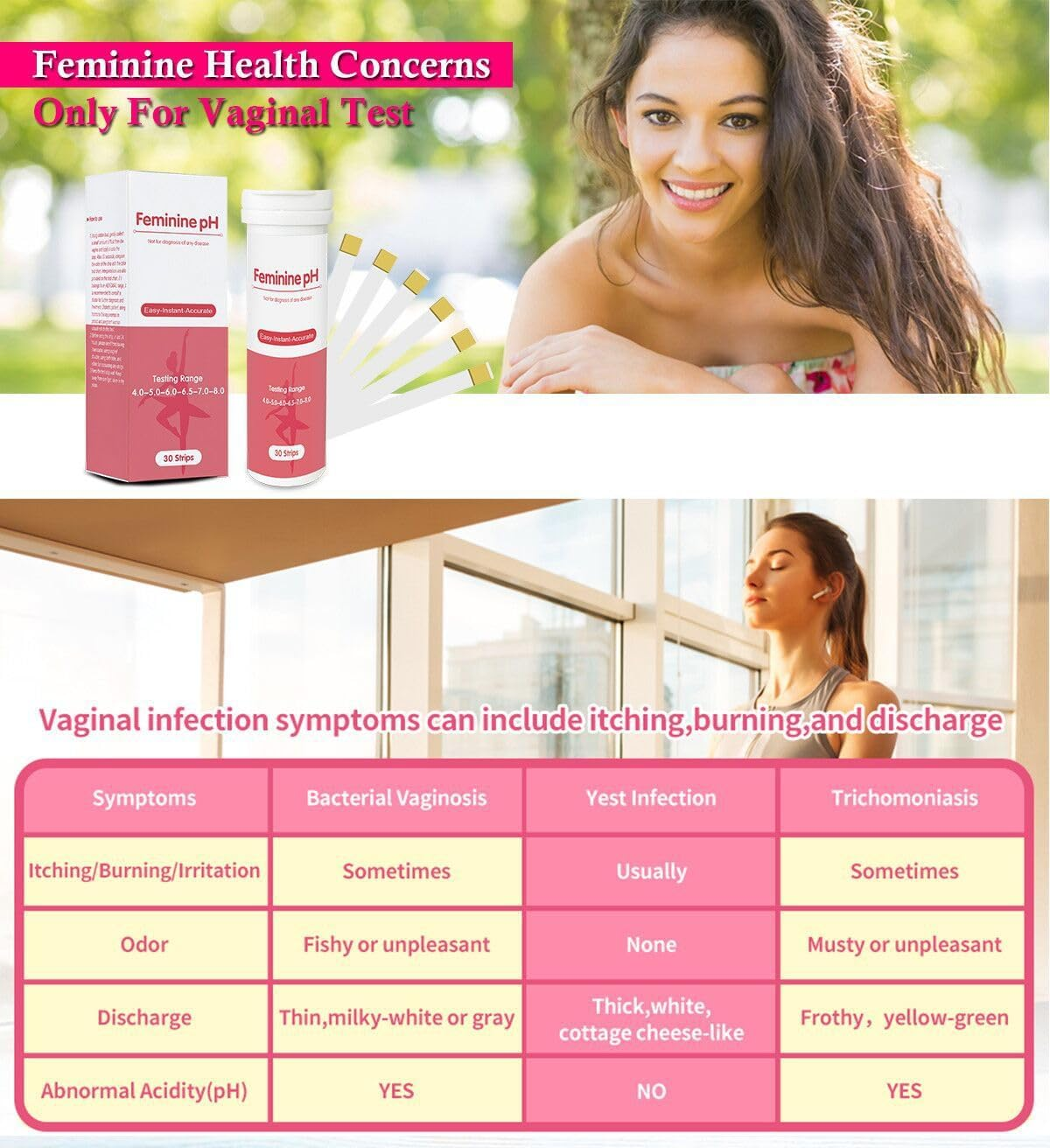 Ph Balance Test Strips, Vaginal Health Ph Test Strips, Feminine Ph Test, Monitor Vaginal Intimate Health & Prevent Infection | Accurate Acidity & Alkalinity Balance [50Ct] image number 2