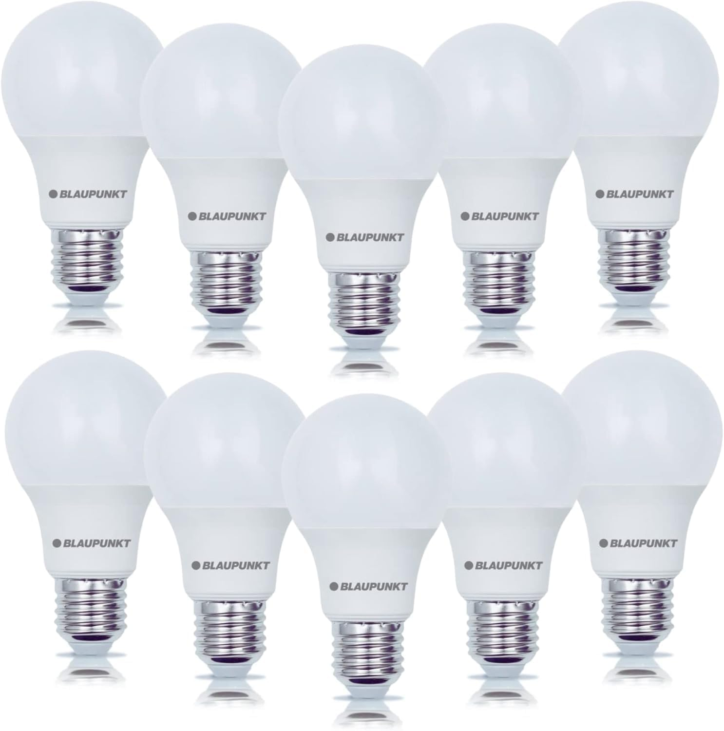 Blaupunkt LED Bulb E27 &ndash; Classic A60 &ndash; Daylight Lighting &ndash; 12W &ndash; Replacement of 86W &ndash; Frosted &ndash; Natural White 4000K &ndash; 1260 Lumens &ndash; Energy and Cost Saving Light &ndash; Class A+ &ndash; Pack of 4