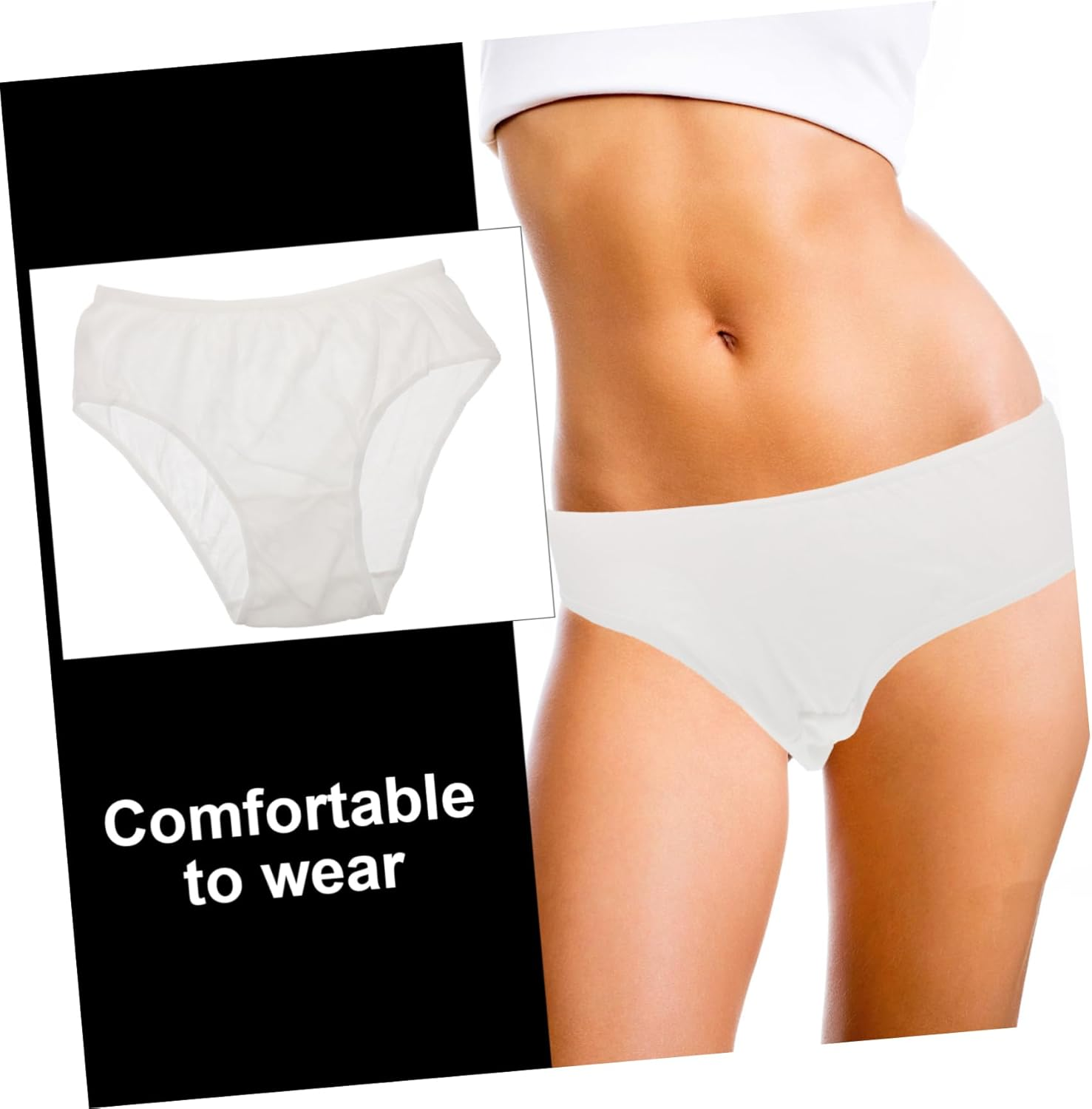 4Pcs Disposable Maternity Underwear Cotton Women Postpartum Confinement Pants Portable for Nursing White image number 1