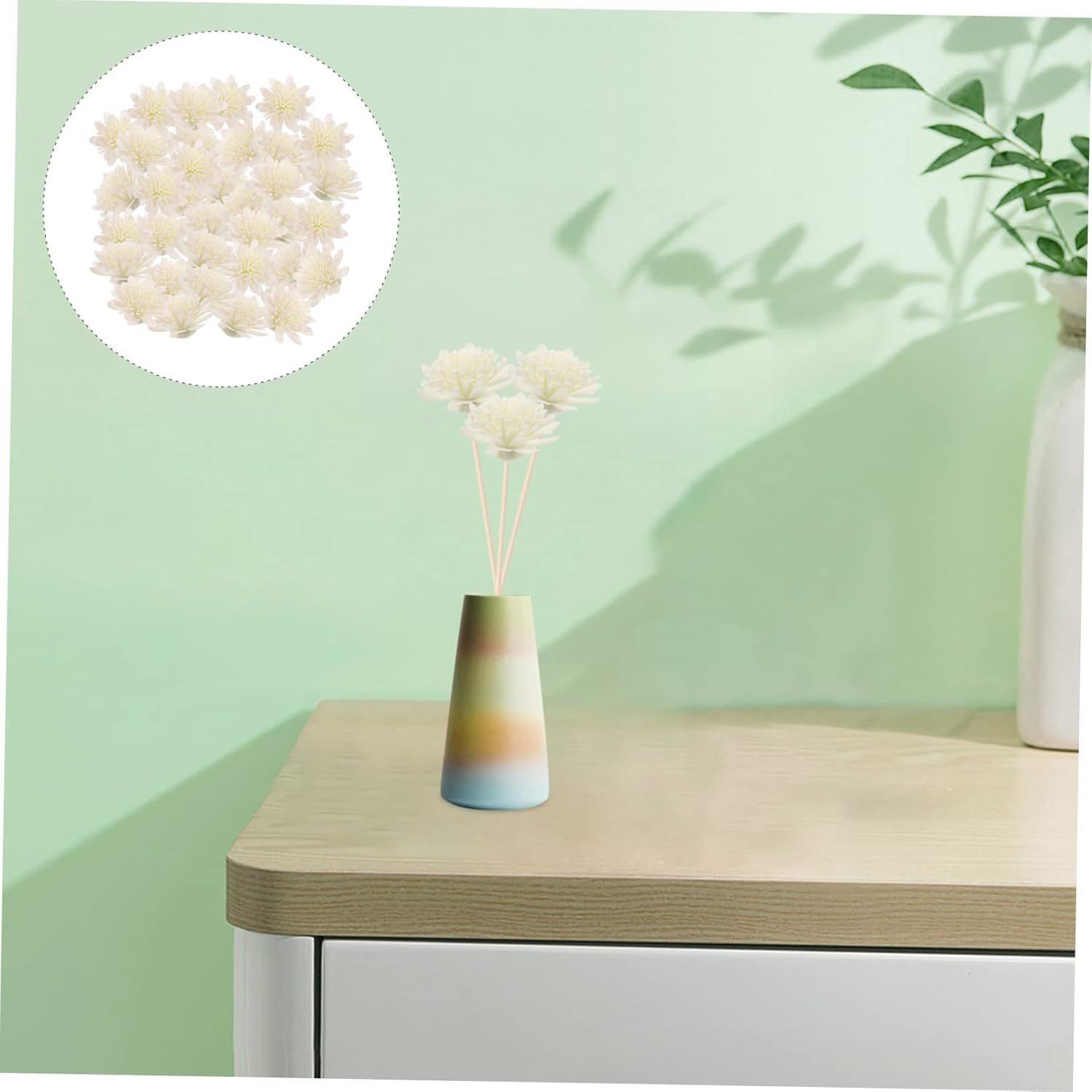 COHEALI 200Pcs Essential Oil Diffuser Flowers Pe Chrysanthemum Aromatherapy Floral Scent Diffuser Home Fragrance image number 4