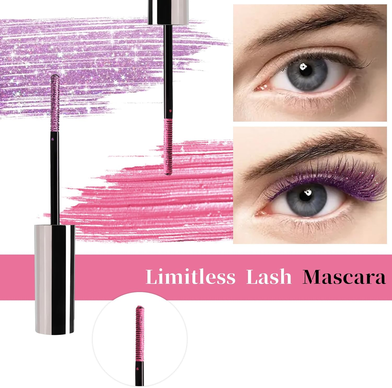 Colored Mascara Sets, Waterproof Colorful Mascara Gift Set, Long Lasting for Eyelash Eye Makeup image number 2