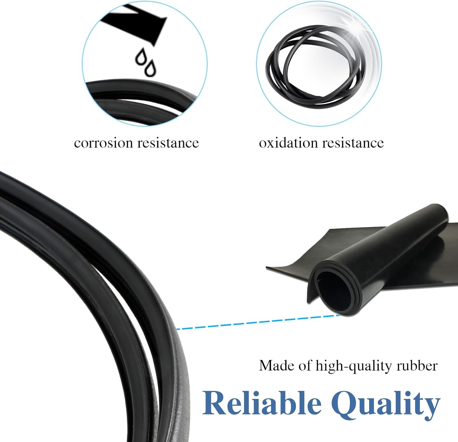 FUSCH Sunroof Glass Seal Sliding Roof Weatherstrip Seal Compatible with Toyota Avalon Camry Highlander RAV4 Lexus Es300H RX330 RX350 Rx450H Replace # 63251-0E020 63251-0E010 image number 2