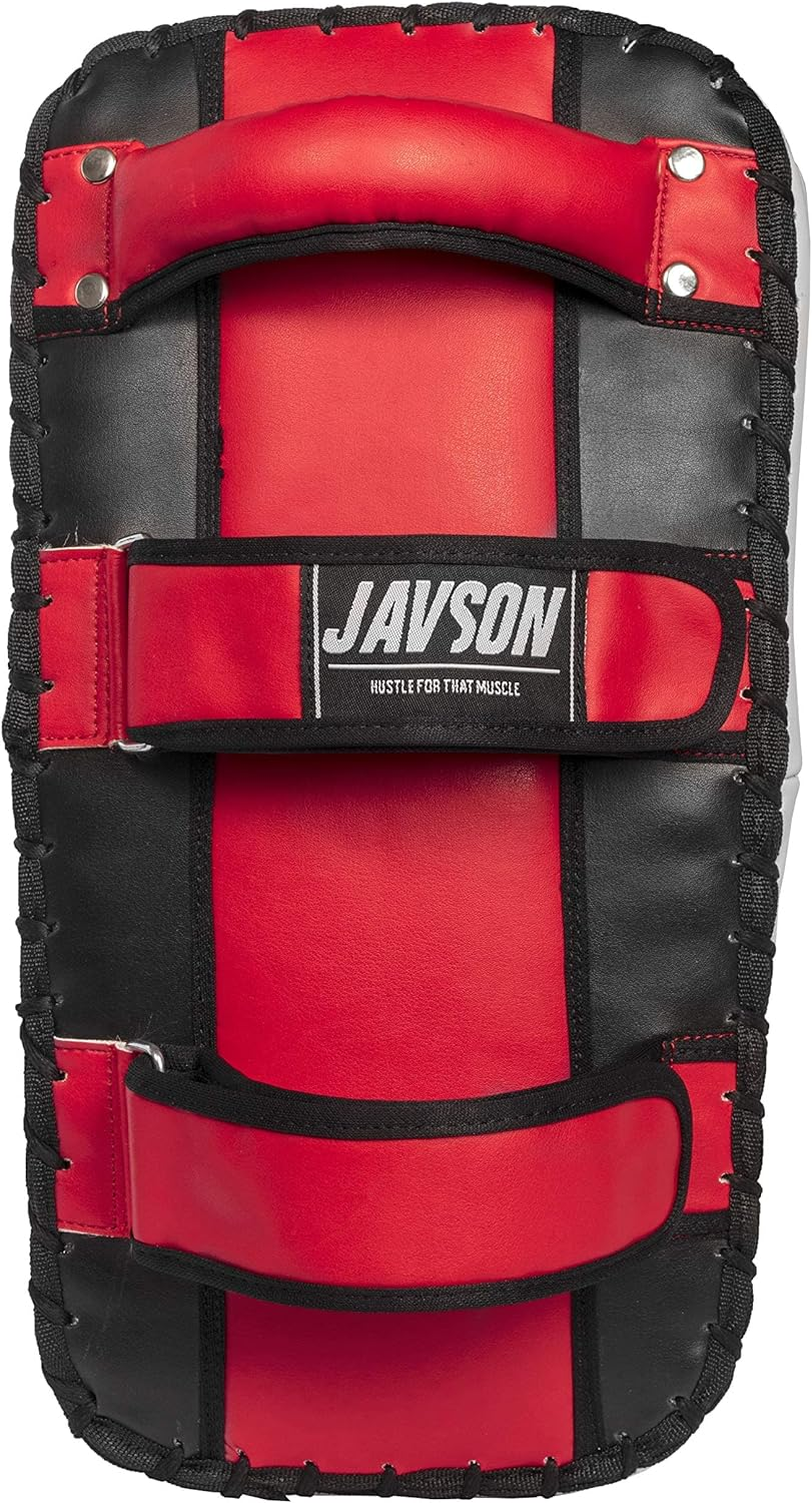 Thai Shield Synthetic Leather 1 Unit Curved Shape Kick Training Pad, MMA Muay Thai Pad, Kickboxing Thai Pad for Boxing, Muay Thai, MMA, Kickboxing and Martial Arts Equipment by Javson image number 1