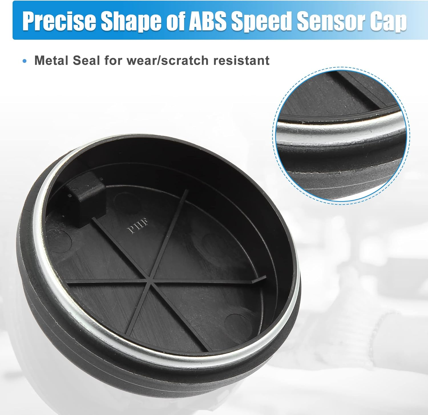 X AUTOHAUX Rear Hub Bearing ABS Speed Sensor for Hyundai Veloster N Tucson Sonata W/O AWD for Kia Sportage 2WD 58980-C1100 Rear Hub Wheel Speed Sensor Cap Rear Left Right Black ABS image number 5