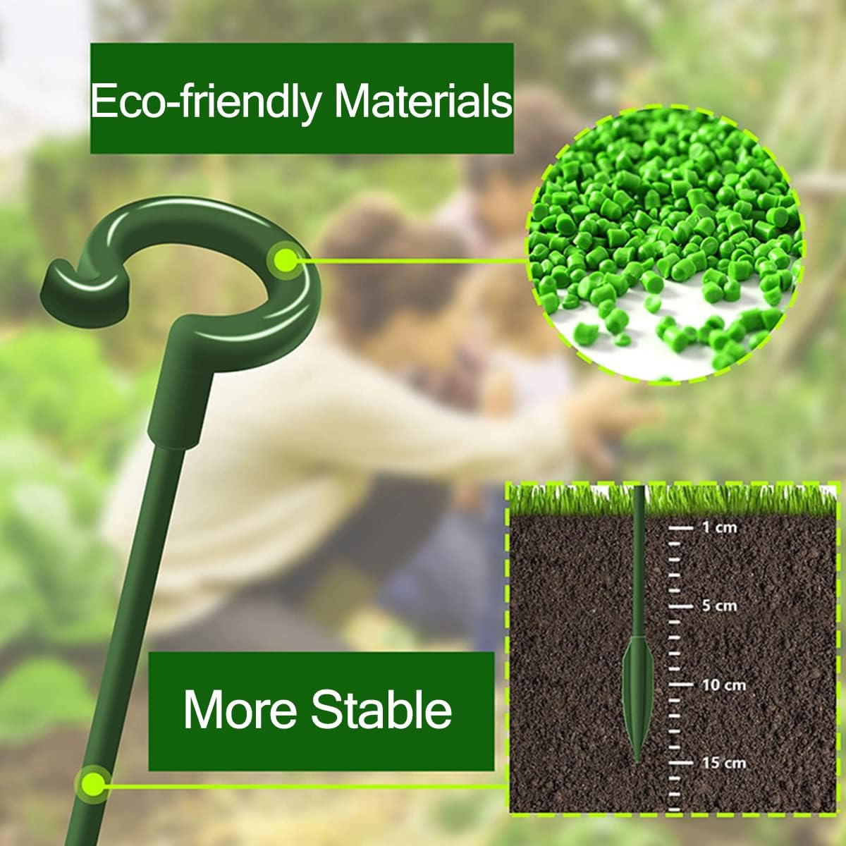 LUCKJUJU 30 Pcs Plant Support Stakes with 30 Pcs Plant Clips Garden Floral Flower Support Single Stem Support Stake for Phalaenopsis Orchid Flower Roses Amaryllis image number 6