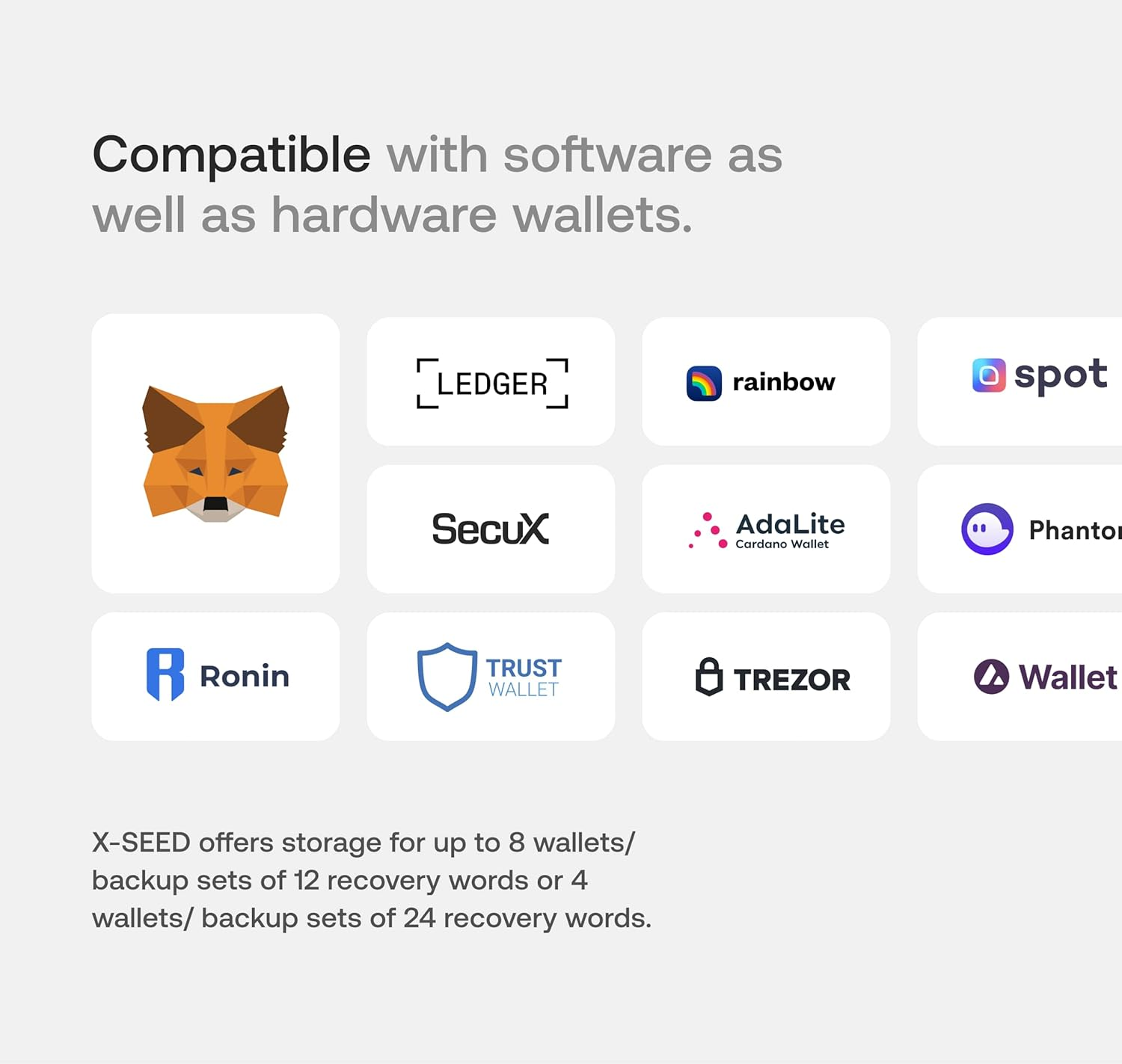 Secux &ndash; XSEED PRO Eco - Indestructible Bitcoin Wallet Crypto Seed Storage Steel Plate - Compatible with Ledger, Trezor Hardware Wallets image number 3