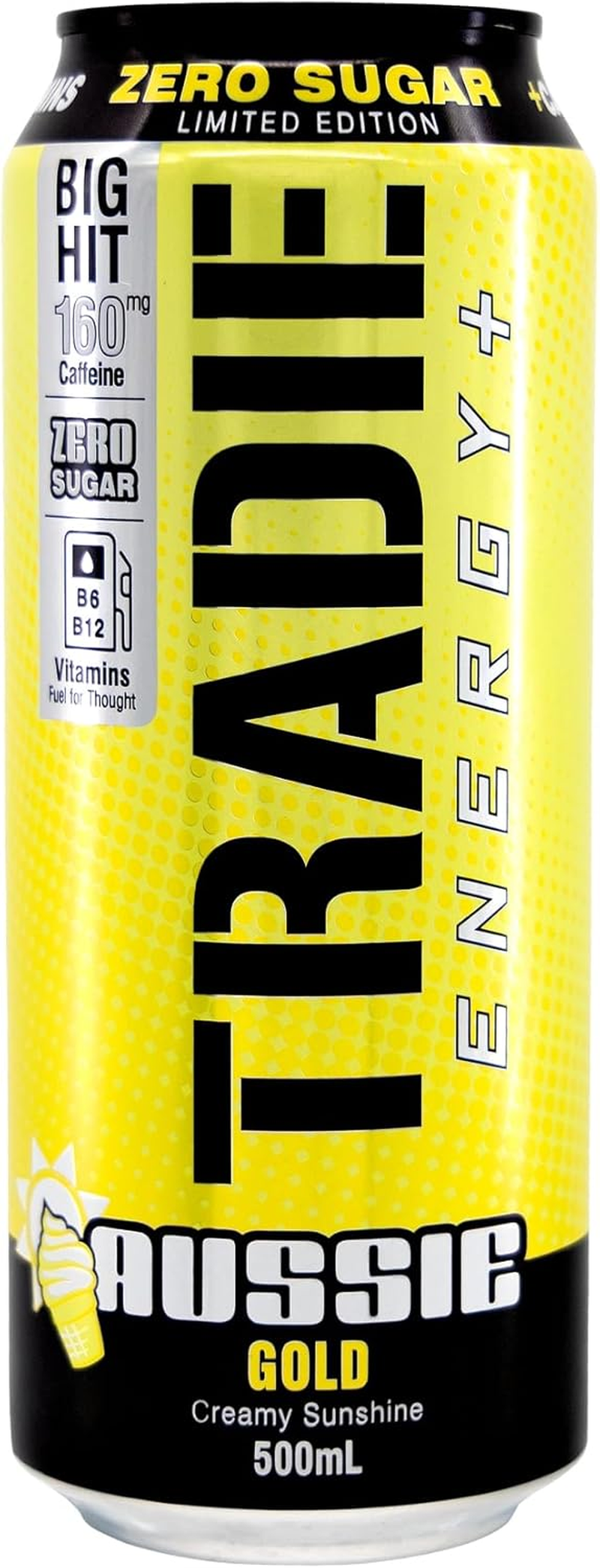 TRADIE Aussie Gold Sugar Free Energy Drink 12 X 500Ml