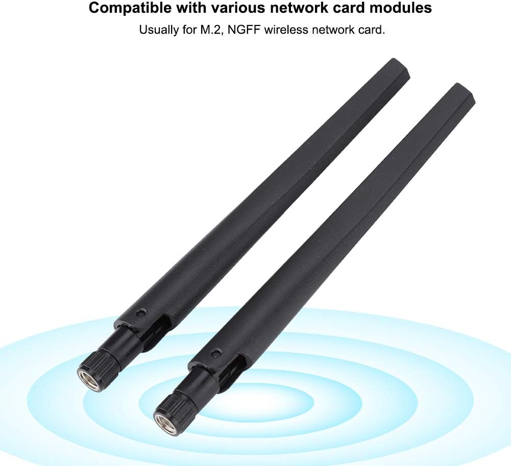 2PCS M.2/NGFF Dual Band Antennas, Wireless Network Card Cable 5Dbi SMA Maschio External Antenna for Intel 9560NGW /9260AC/7265AC image number 5