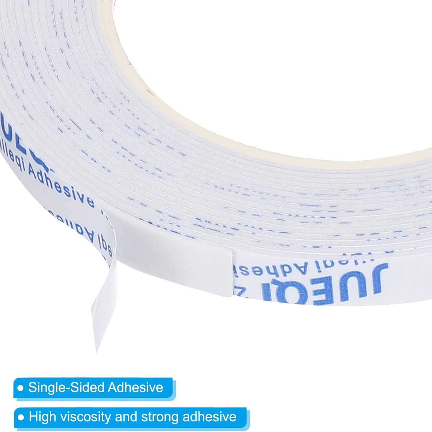 Coehaopike 2 Rolls 5M/16.4Ft Sealing Foam Tape, 1Mm Thick Single Sided Weather Stripping Door Furniture Seal Strip for Window Pipes Insulation (White)