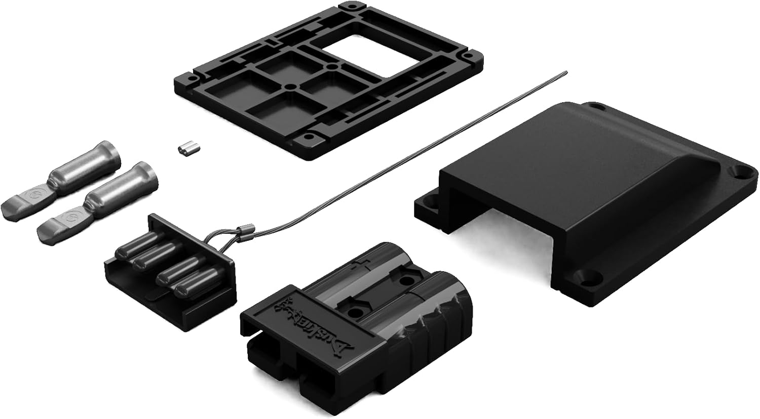 Surface Mount Solar Connector Cowl Kit, 50A (Silver (Billet Aluminium))