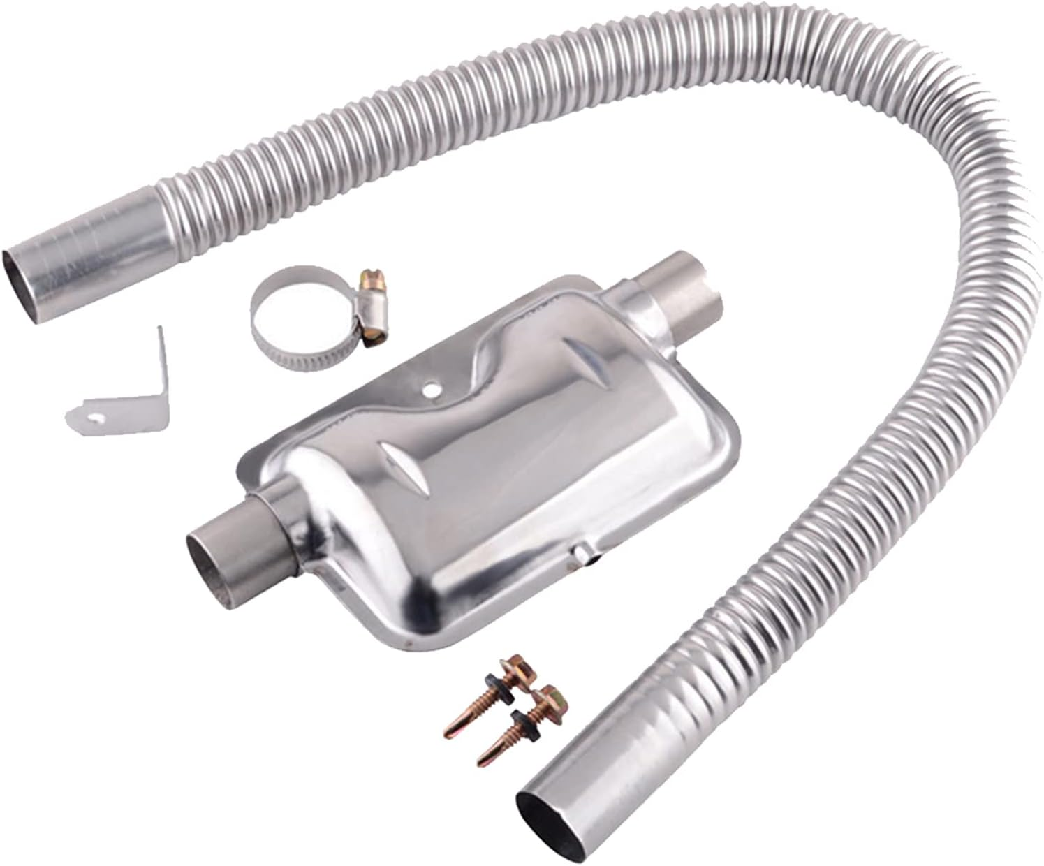 Heater Exhaust Pipe | Stainless Generator Exhaust Muffler,Pipe Silencer Kit Suitable for Parking Air Heater, Including Exhaust Pipes And