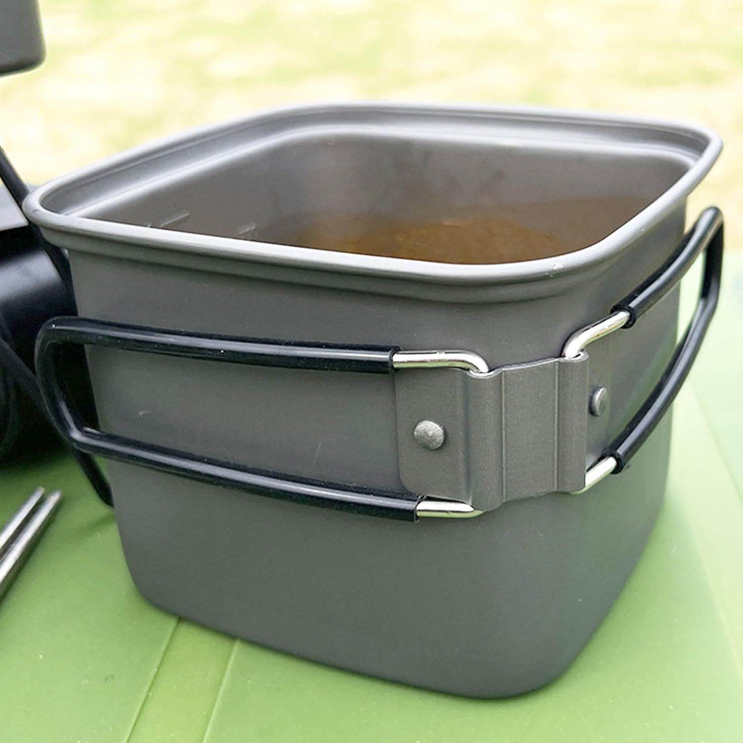 Camping Cookware, Outdoor Cooking Camping Pots Cookware Aluminum, Multifunctional Camp Cooking Utensils Set Lightweight Camping Gear for Camping Cycling Hiking image number 2