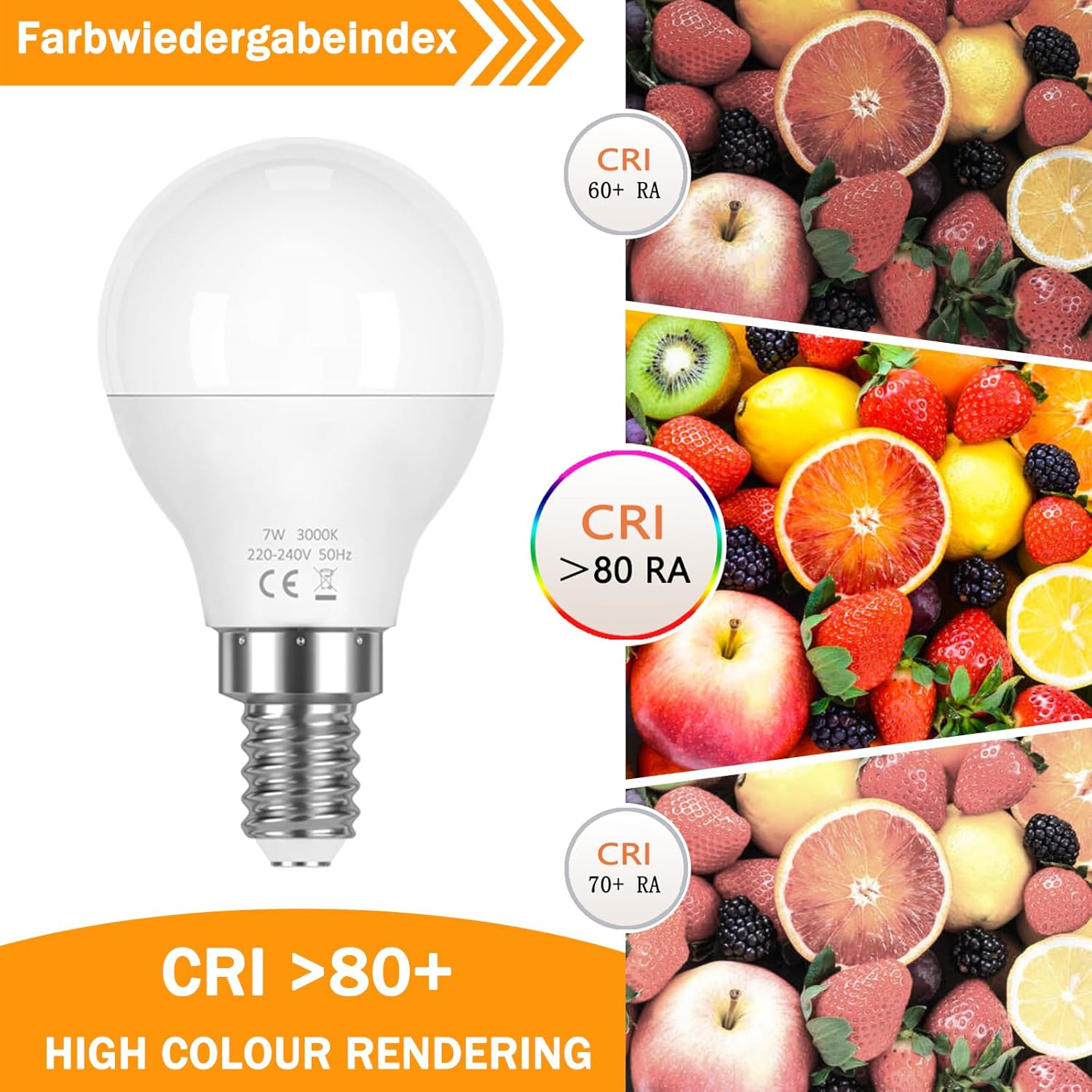 Queeplo G45 E14 LED Bulb 7 W 3000 K (Pack of 6) image number 2