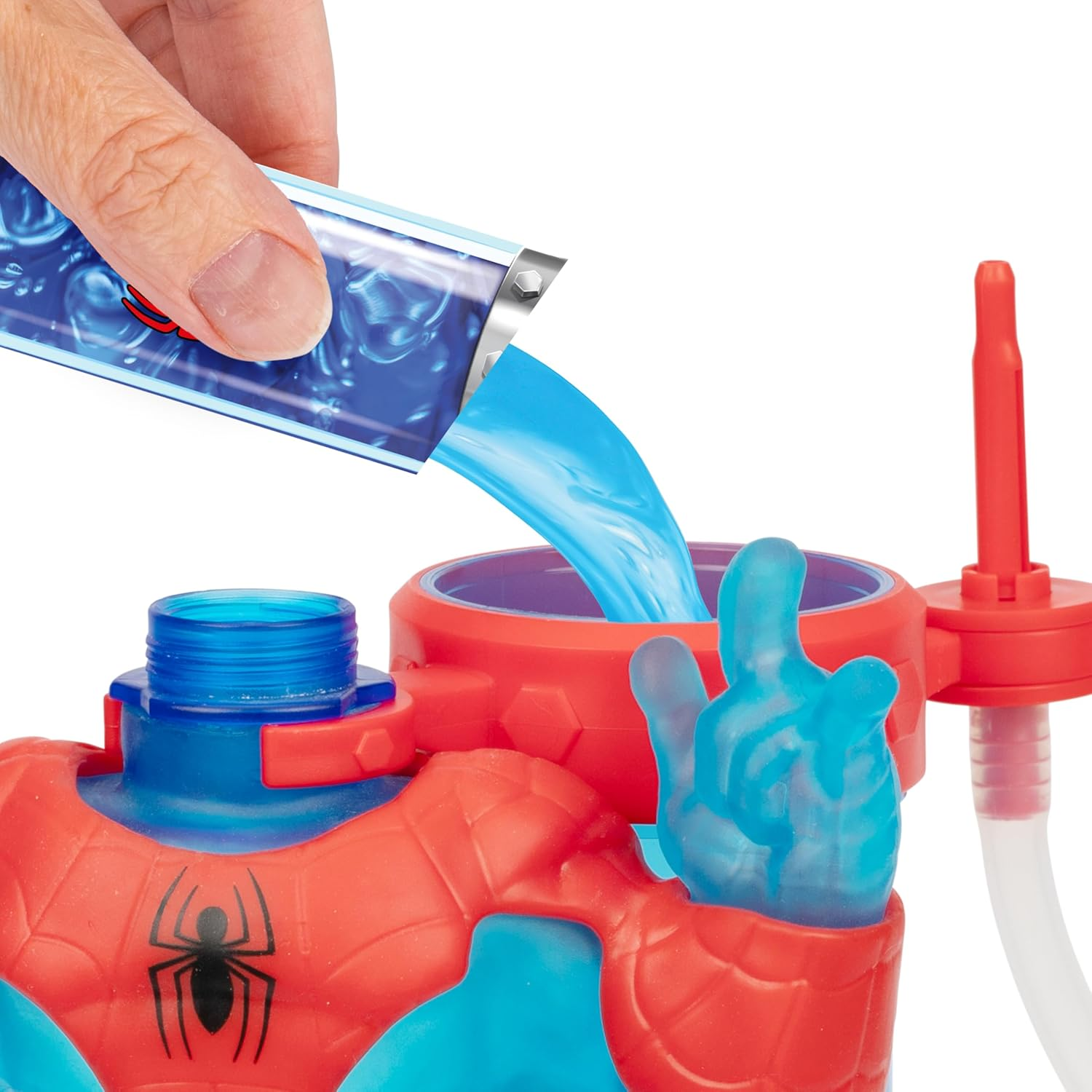 Marvel Heroes of Goo Jit Zu Spider-Man Hero Creator with 3 Unique Goo Fillings, Mix, Fill & Create Your Own Stretchy Spider-Man Action Figure image number 1