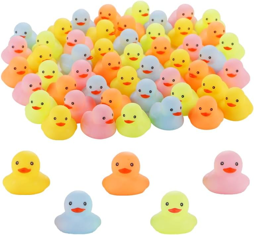 Bath Duck Toys 30 PCS Mini Rubber Ducks Squeak and Float Duckies Baby Shower Toy Party Decoration for Toddlers Boys Girls (1.8''-30Pcs) image number 4