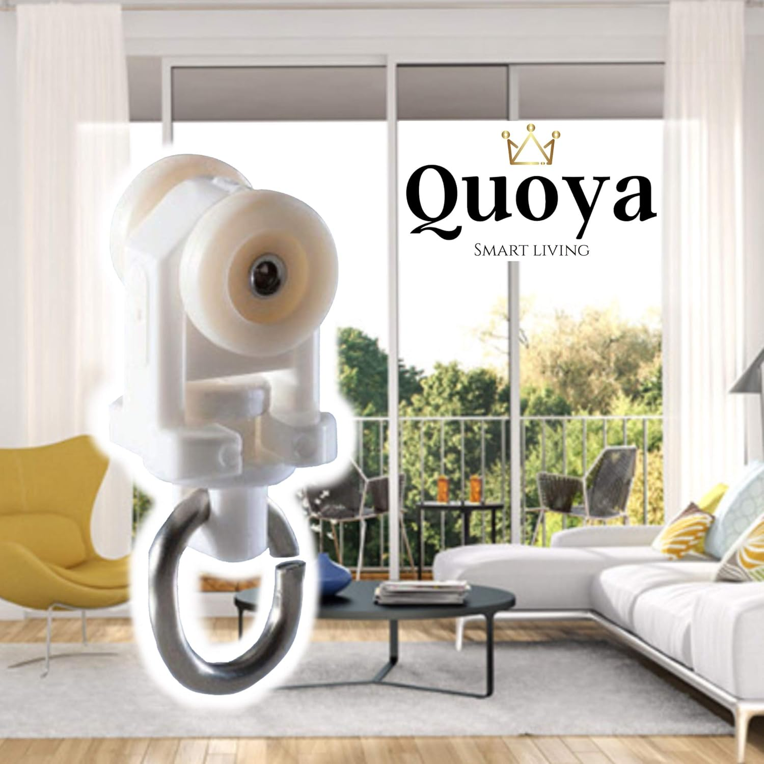 Quoya Smart Electric Curtain Track- Extra Runners(Gliders) (For Model AT5810 and QL600 ONLY) (NOT Compatible with QL500)