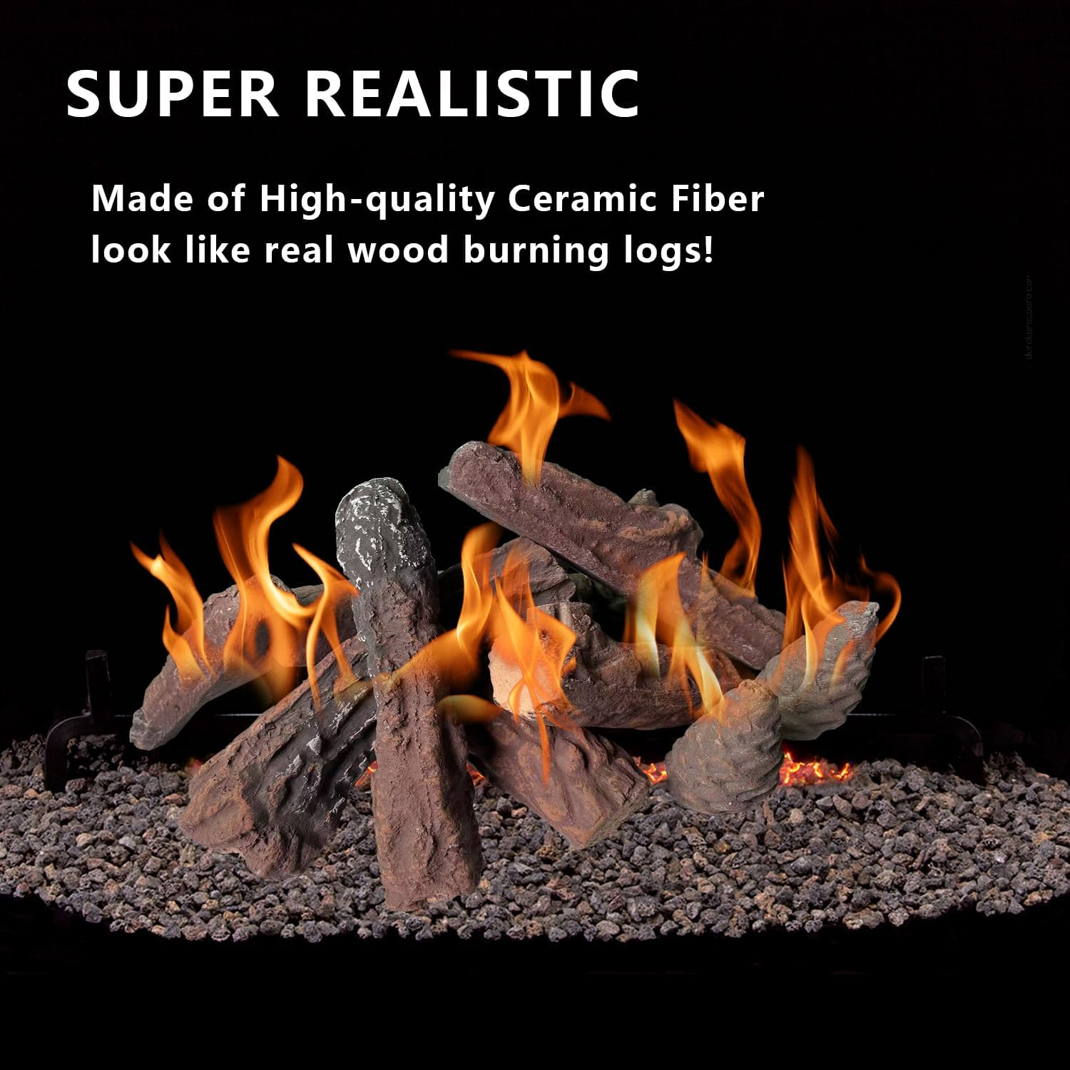 B-HOTTE Gas Fireplace Logs (10X) image number 4