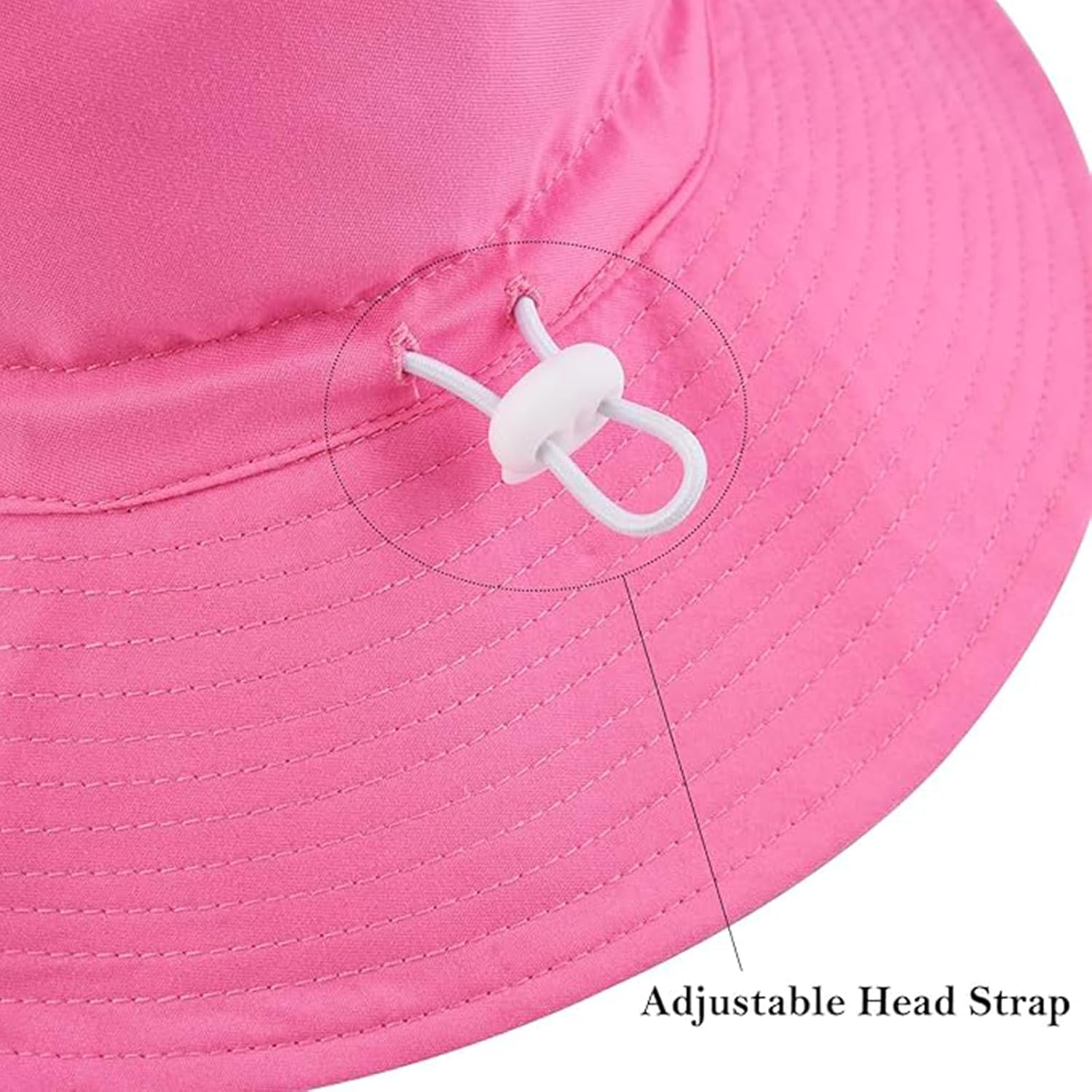 AIJOY Baby Sun Hat Adjustable - 2Pcs Toddler Kids Wide Brim Bucket UPF 50+ Summer Play Hat with Chin Strap (Ages 2-6) image number 5