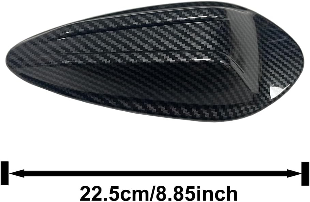 ZZABHGBC ABS Carbon Fiber Pattern Exterior Trim Decoration Part Car Roof Shark Fin Antenna Cover Compatible for BMW G20 G21 I3 3 Series M3 G80 2023-2024(Glossy Black) - Carbon Pattern image number 7