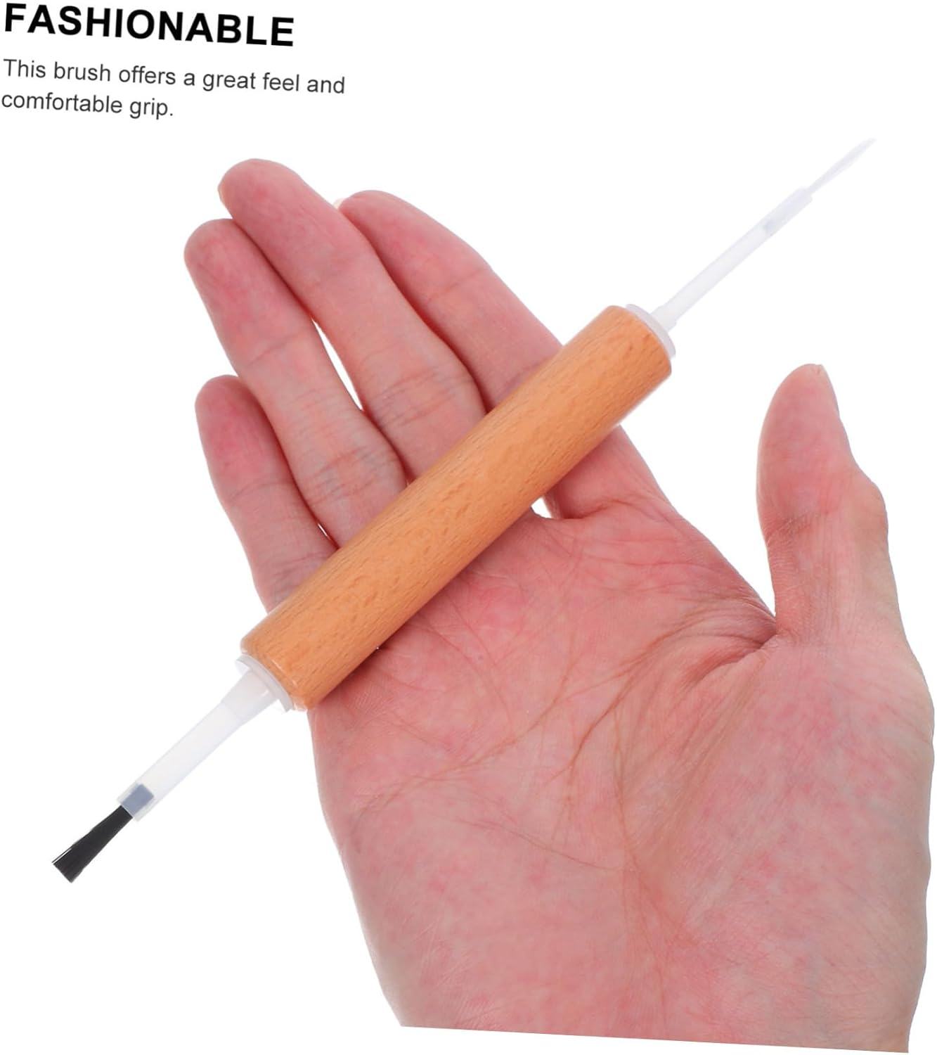 GANAZONO Dual Ended Nail Art Brush Set with Durable Wooden Handles Replaceable Hard Bristles for Gel Polish Application Versatile Nail Accessories for Technicians and Home Use image number 1