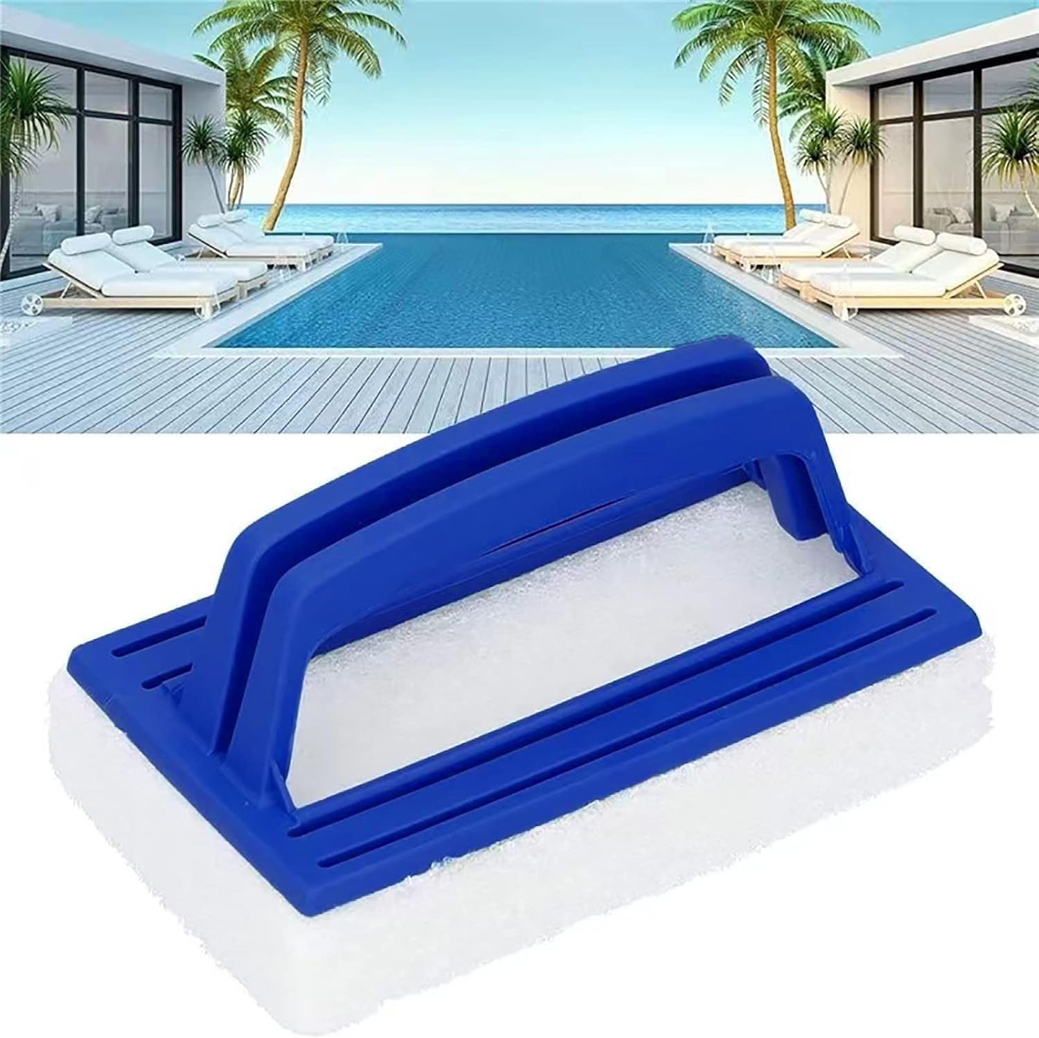Handheld Sponge Pool Scrubbing Brush, 1Pc Sponge Swimming Pool Brush Hand Held, Small Scrubbing Scouring Sponges for Swimming Pool image number 6