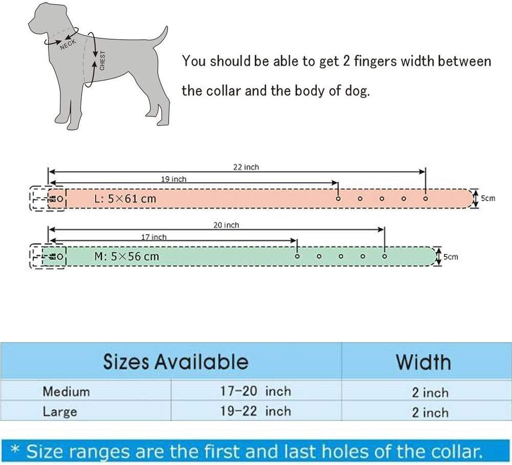 Haoyueer New Unisex Studded Leather Dog Collars Medium Large Dog Necklace for Pitbull Doberman Sizes M L(Red,M) image number 5