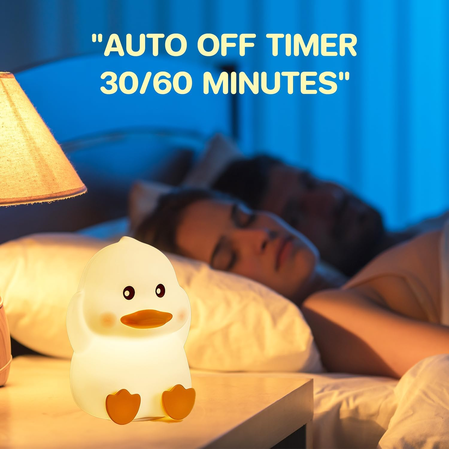 Slotlien Night Light, Timer Kids Night Light, Cute Animal Baby Nursery Lamp, Squishy Silicone Touch Lamp, Dimmable Night Lamp, Kawaii Rechargeable LED Nightlight, Gifts for Kids Baby Women (Duck) - Panda image number 5