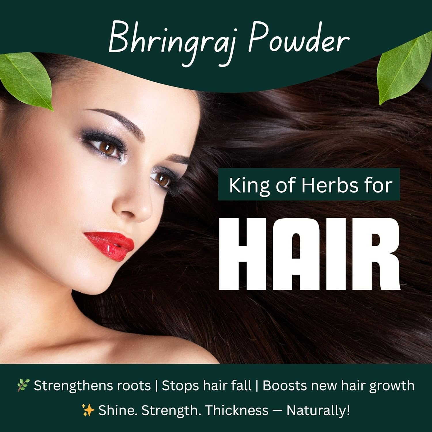 Brijbooti Bhringraj Powder for Hair Growth -(200 Gr) Good for Hair Mask & Pack - Natural Formula for Hair Mask & Growth