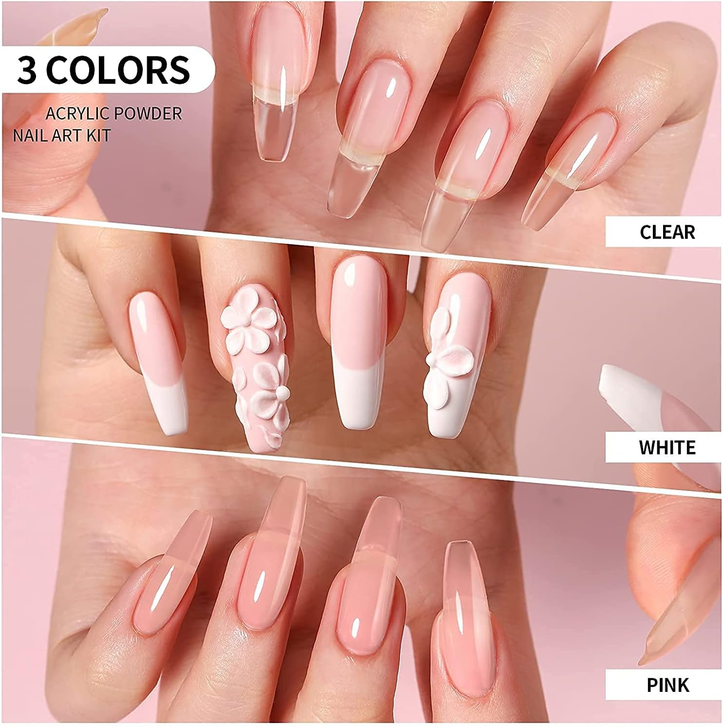 Warm Girl 6 in 1 Acrylic Nail Art Kit Acrylic Liquid Powder Pen Dappen Dish Set image number 5