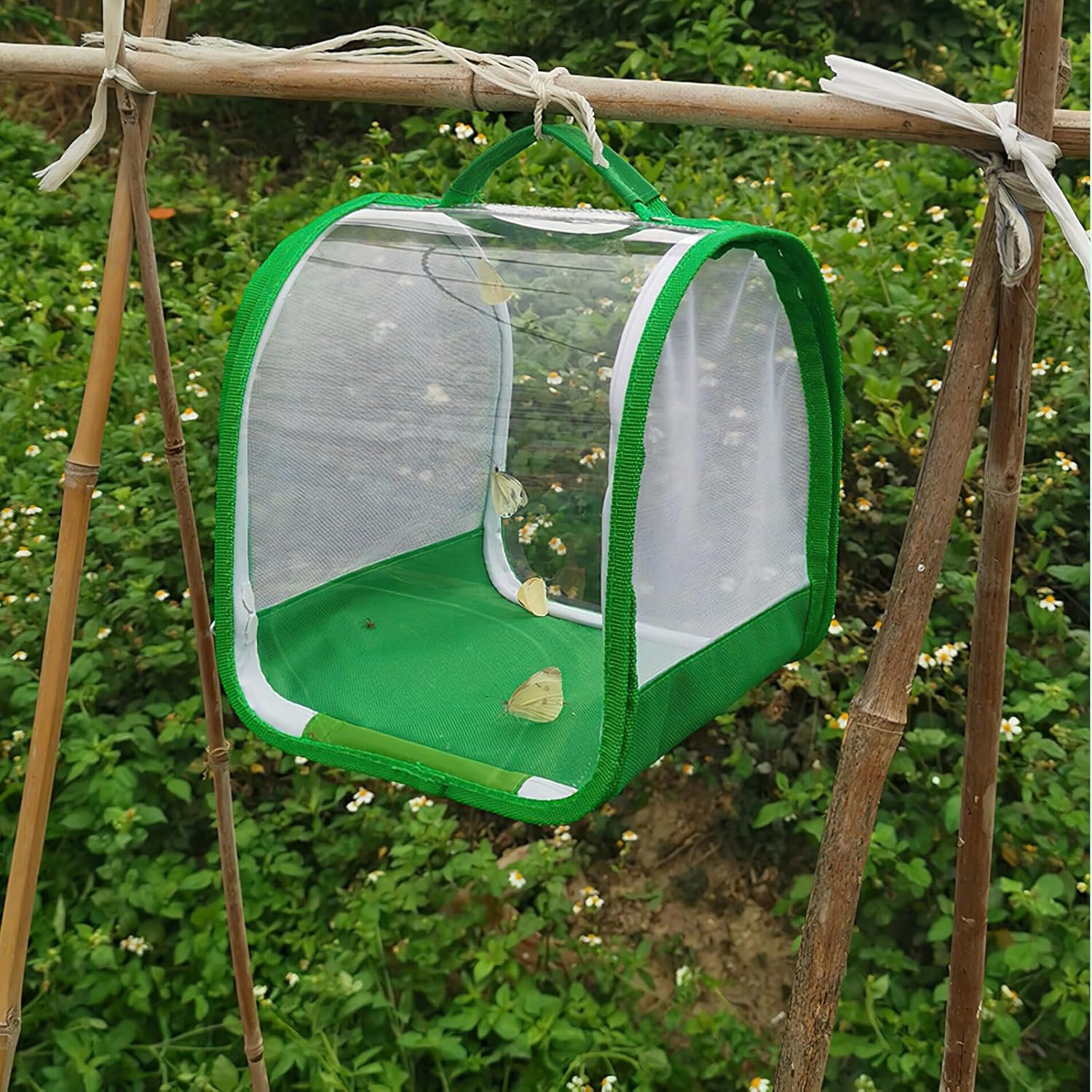 Insect Enclosure,Stick Insect Enclosure,Butterfly House for Caterpillars,Mesh Butterfly Habitat Cage,Butterfly Mesh Cage,Collapsible Insect Mesh Cage for Science Education,Caterpillar Enclosure image number 1