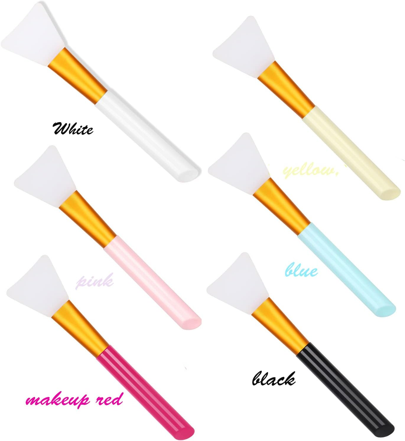 Silicone Face Mask Brush, Mask Beauty Tool, Soft Silicone Facial Mud Mask Applicator Brush 12 Pcs image number 6