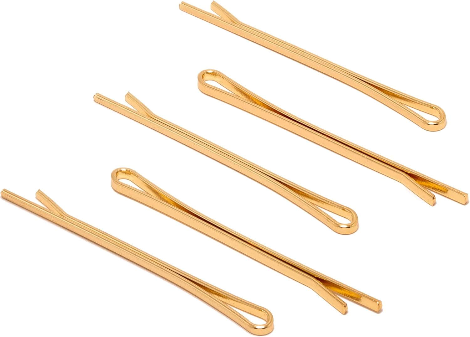 KOKO & KO Gold Bobby Pins | 40 Pcs | | Gold Hair Pins | Hair Pins | Flat Bobby Pins | Blonde Bobby Pins | Styling Hair Jewelry | 2 Inch | 55 Mm image number 1