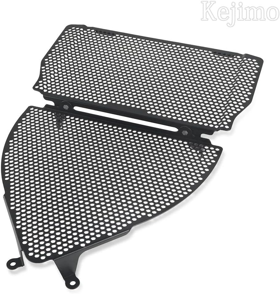 VEAEKNCFCB for Y&Amaha for YZFR3 YZF-R3 2015-2018 Parts Radiator Grille Guard Cover and Header Set Protector Motorcycle Radiator Guard Engine(Black No Logo) image number 2