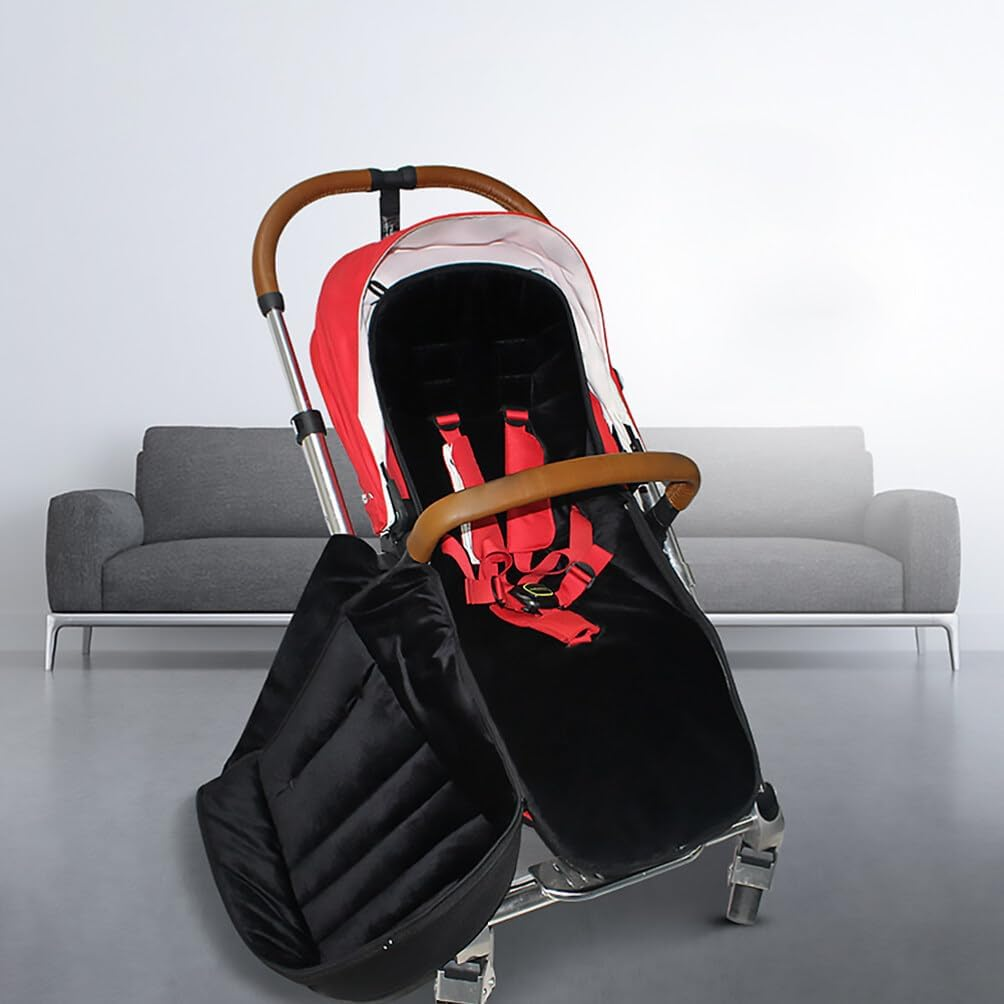 Zerodeko Baby Stroller Sleeping Bag, Universal Stroller Bunting Bag Winter Warm Baby Stroller Bunting Bag Toddler Stroller Footmuff Thickened Stroller Foot Cover image number 6