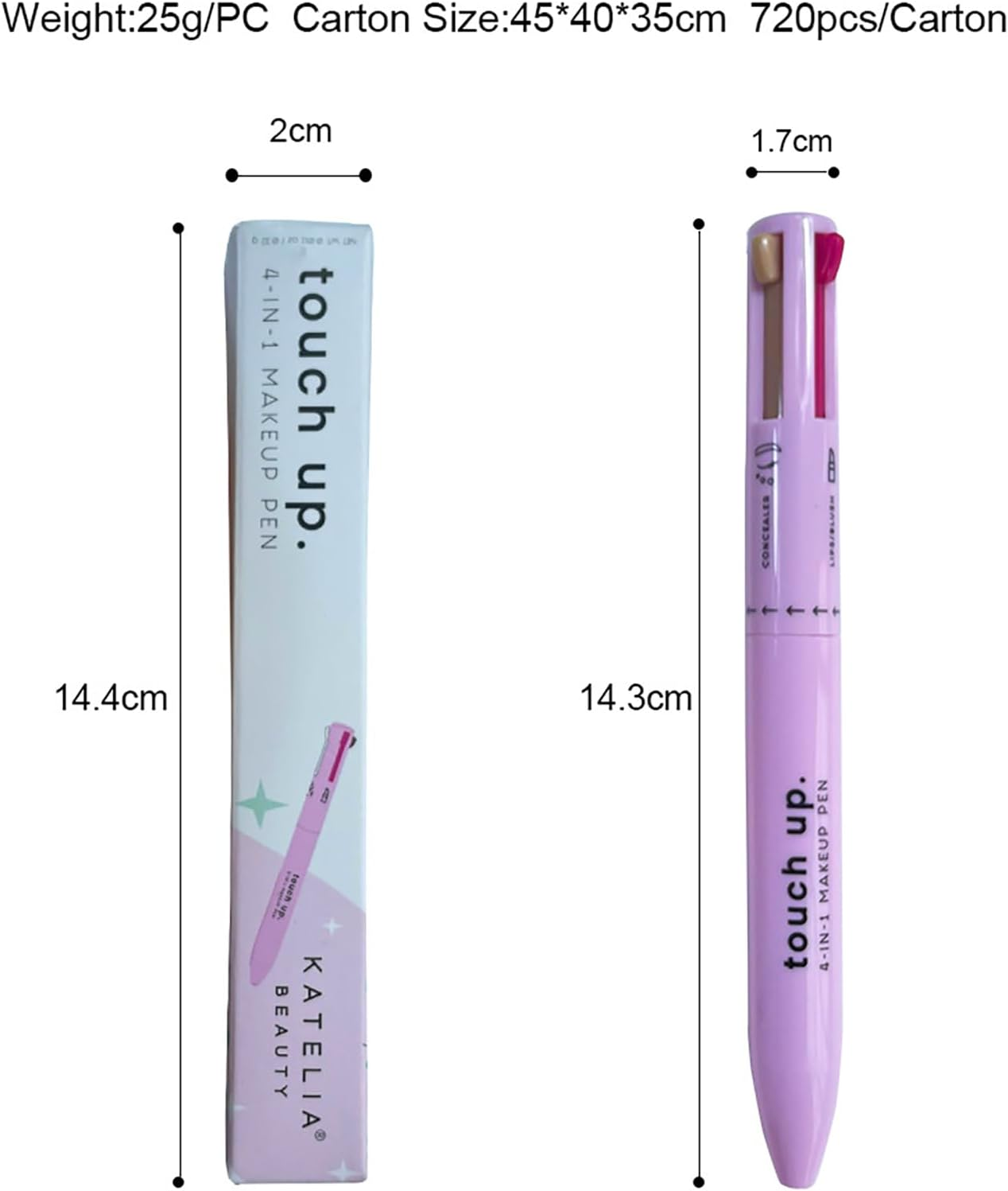 4-In-1 Makeup Pen, 8 Color Eye Liner, Brow Liner, Lip Liner, & Highlighter Pen, Waterproof All in One Makeup Pen Eye Long-Lasting Multi-Function Makeup Beauty Pencil #B image number 4