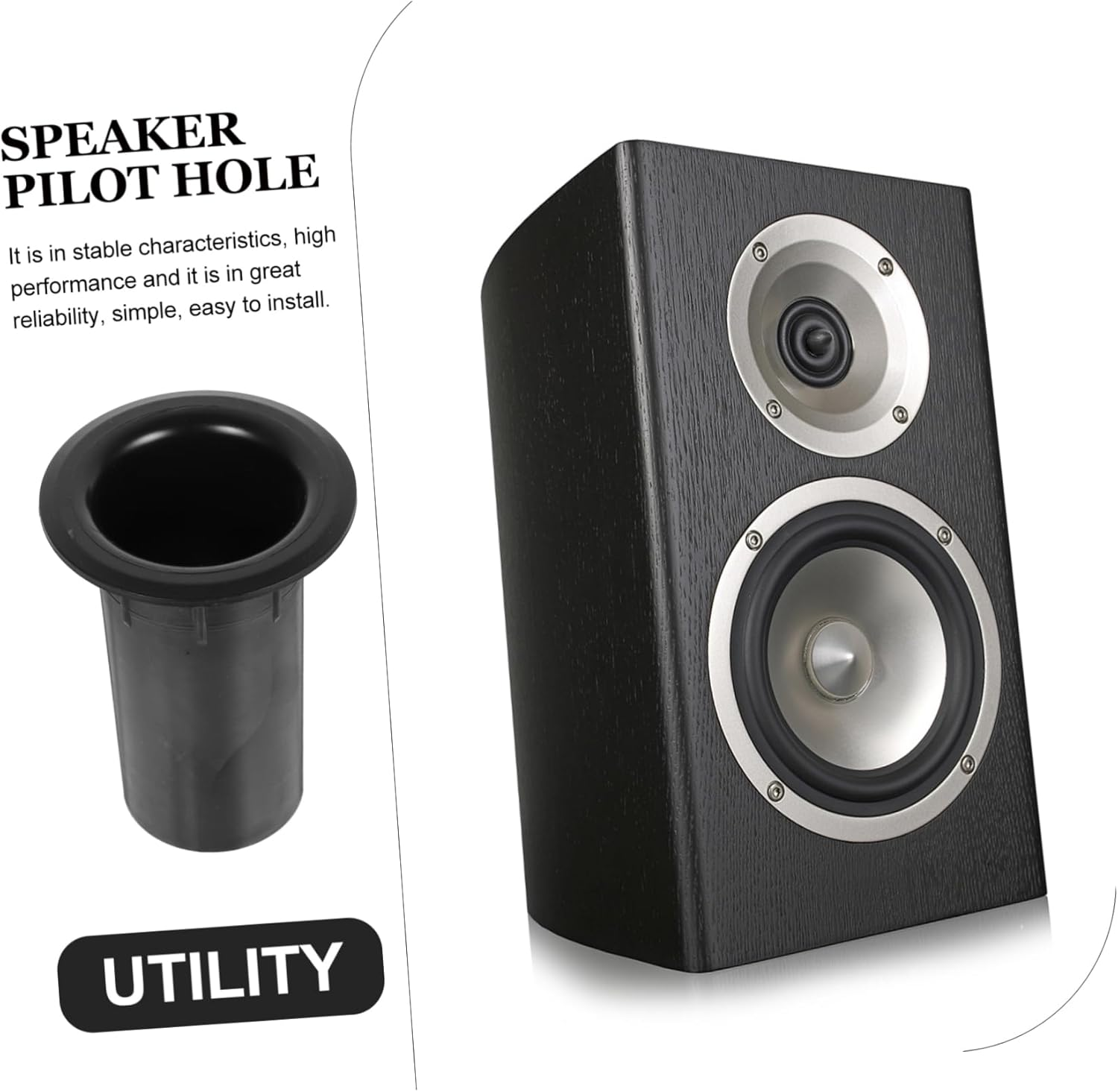 SEWACC 12Pcs Audio Punching Bag Speaker Port Tube Plastic Replacement Bass Reflex Tube Accessory for Speaker Use in Woofer Box