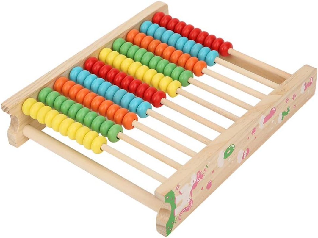 Easier to Assemble Kid Toy, Kid Wooden Abacus, Office School Children'S Playground for Home Kid(Pine Colorful Calculation Frame) image number 5