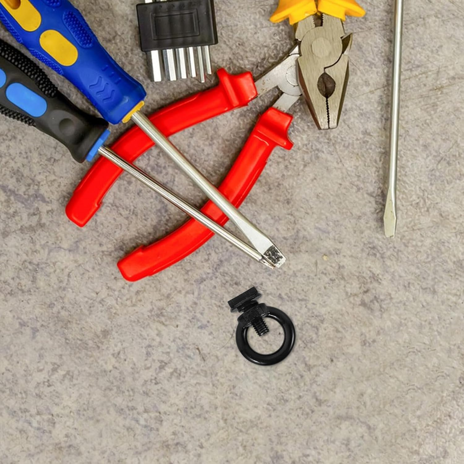 Heavy Duty M8 Black T Slot Roof Rack Bolt Eye Hook, Kayak Tie down Accessory for Truck and Car T Track Mount, Compatible Roof Rack Mount Kits and Kayak Rail Accessories image number 1