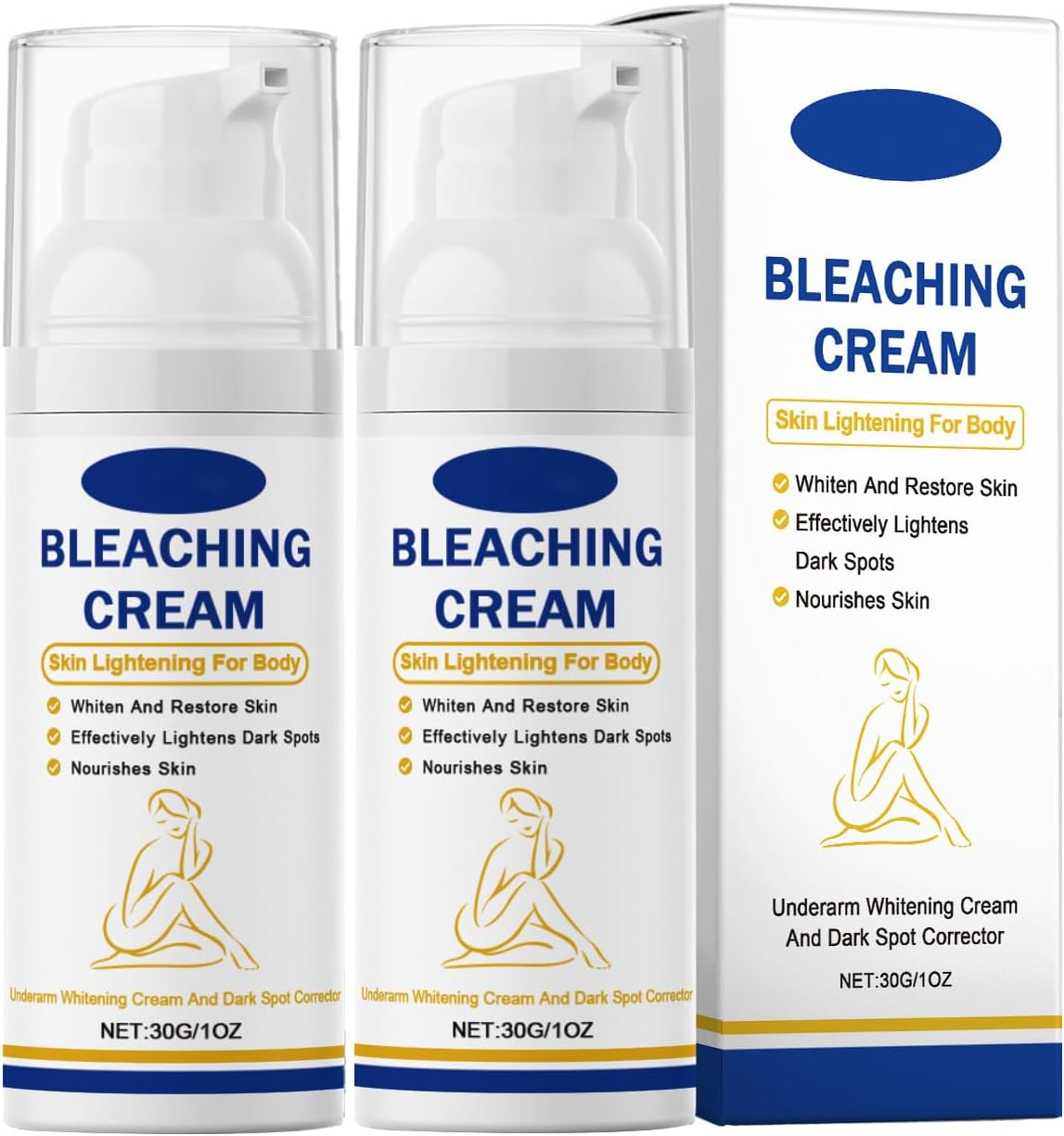 Underarm Whitening Cream, Dark Spot Remover for Face & Body, Skin Lightening Cream for Sensitive Areas, Armpits, Knees, Elbows, Areas, Even Skin Tone image number 1