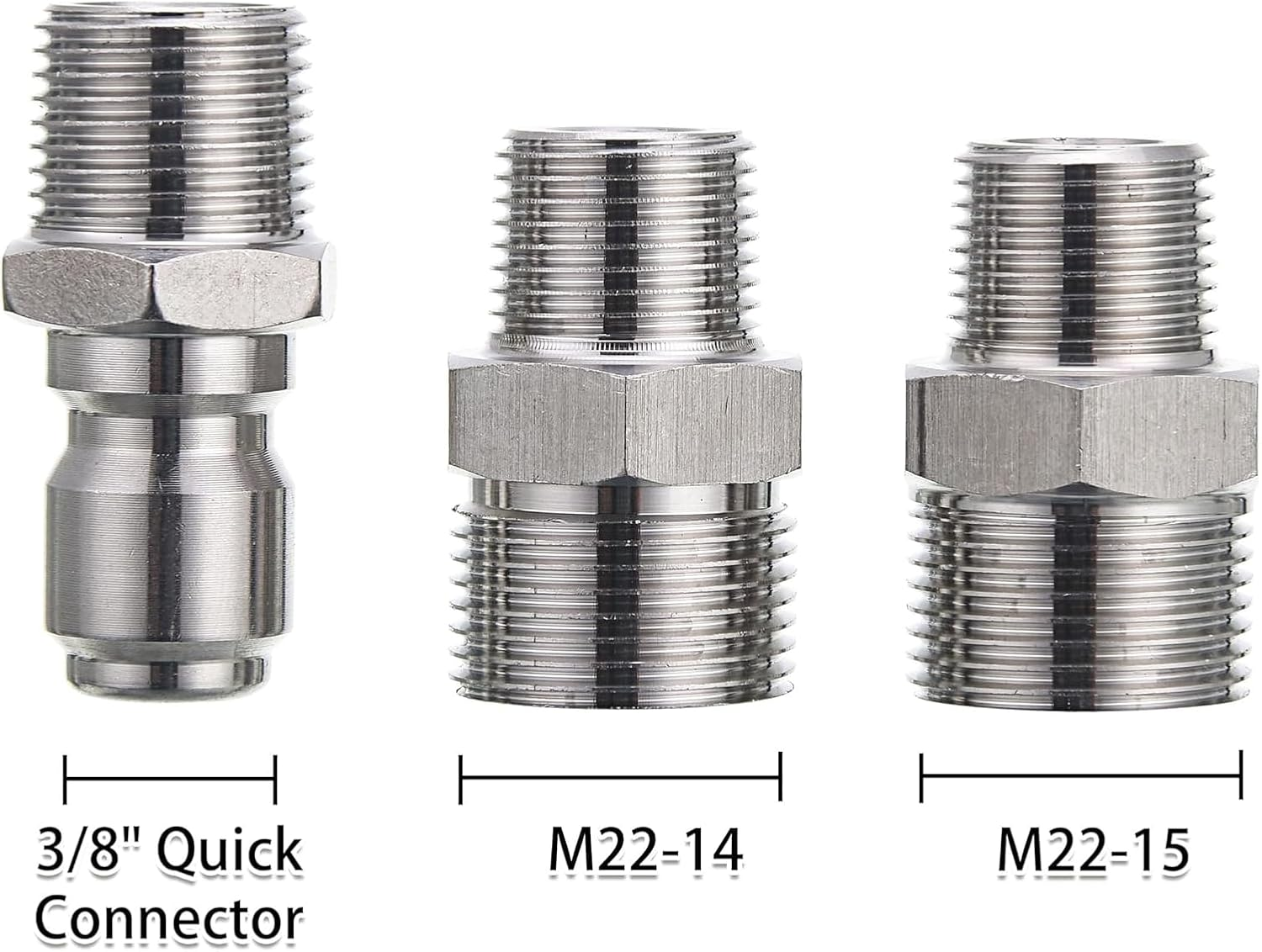 Weidllys Pressure Washer Gun 5000 PSI, 12 GPM, High Pressure Spray Gun with 1/4" Quick Connector, 3/8'' Quick Connect, M22-14 Mm and M22-15 Mm Fitting image number 5