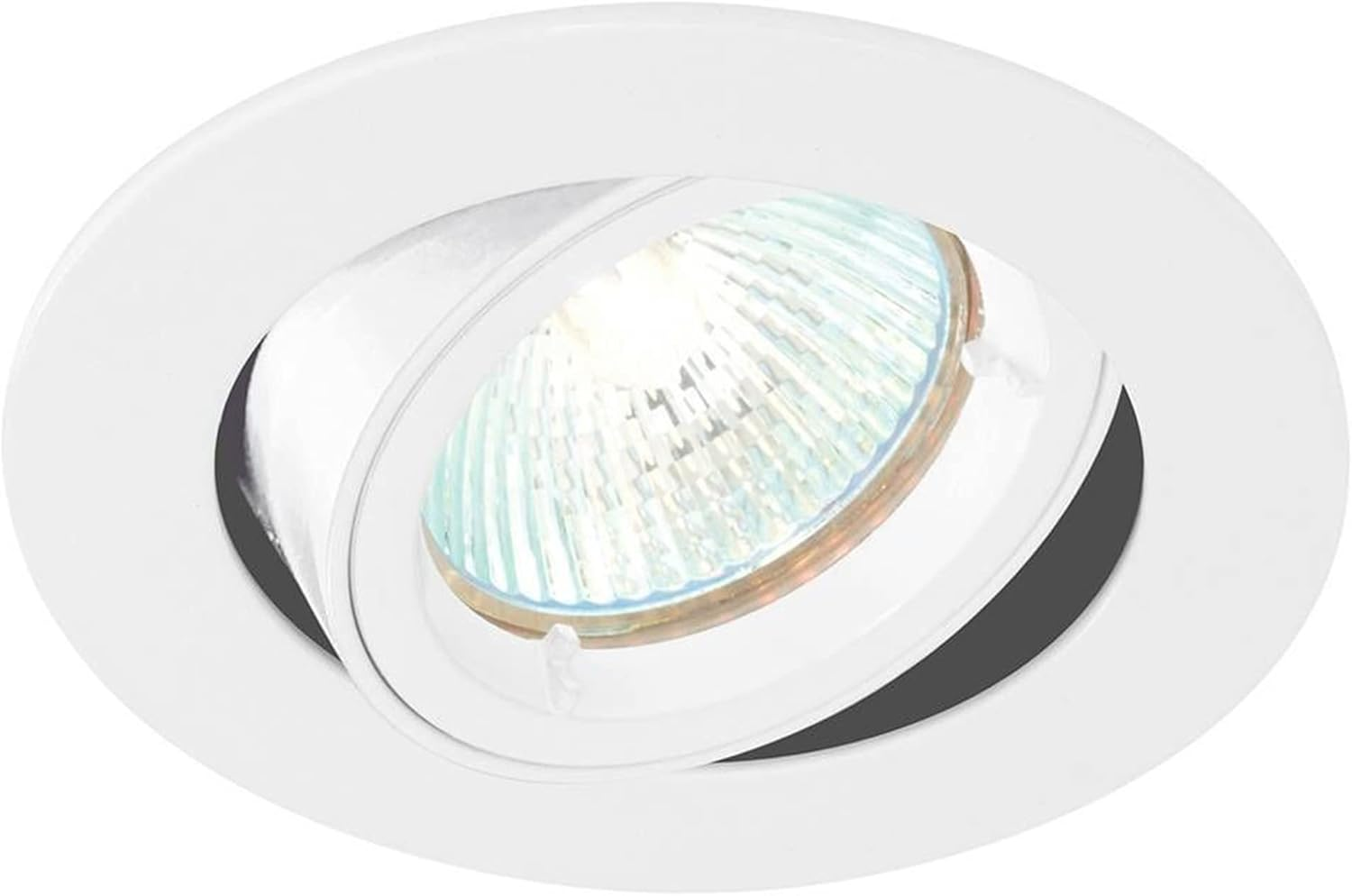 CAST Recessed Spotlight Ceiling Lighting Downlight Mains 240V GU10 Fitting for Halogen or LED Lights Lamps Bulbs Satin Nickel Finish Adjustable Tilt Version for Living Room Bedroom Kitchen IP20 Rated