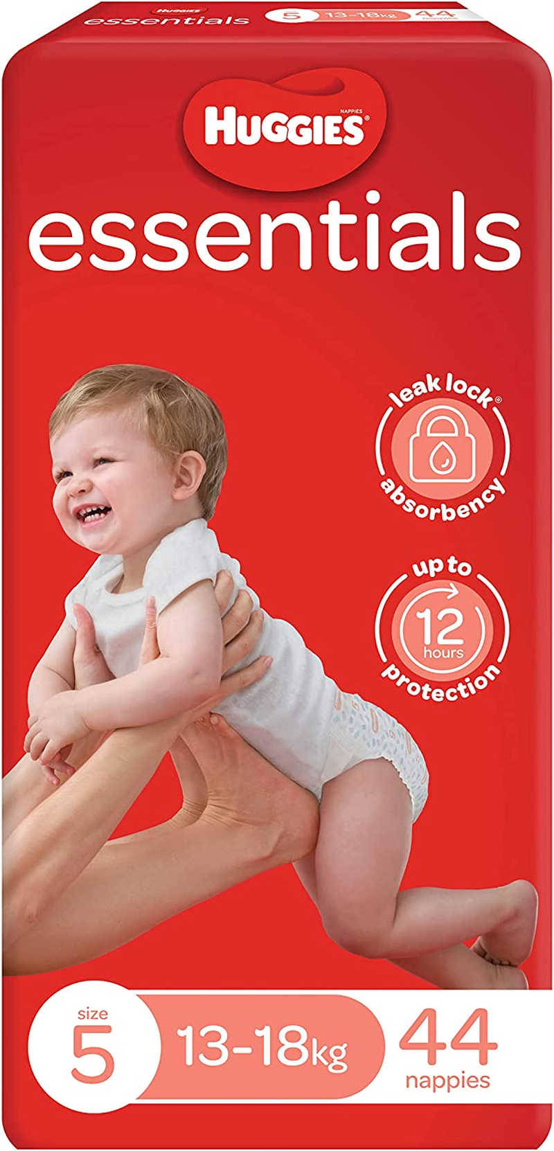 Huggies Essentials Nappies Size 5 (13 - 18Kg) 44 Count