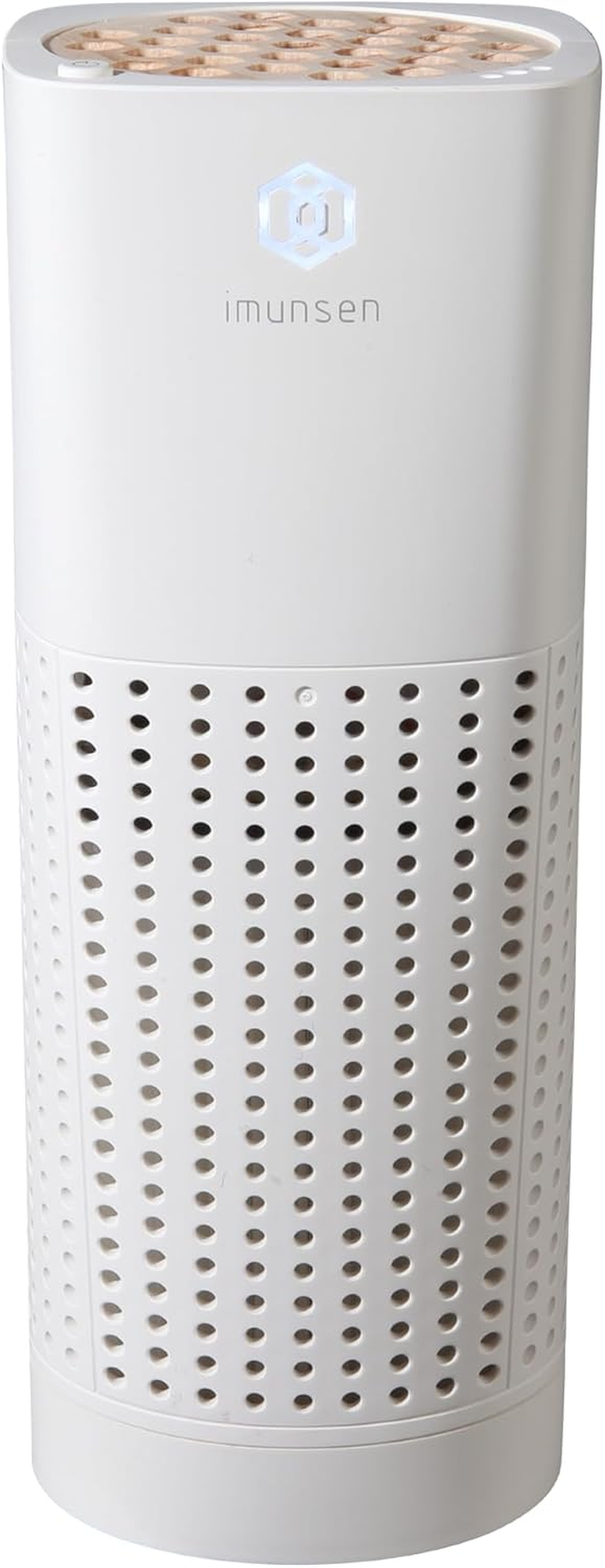 IMUNSEN M-003B Car Air Purifier with Cypress Wood, 4-Stage Filtration, H13 True HEPA Filter, Captures Smoke, Odors, Mold, Allergens, USB Port 5V Car, Desk and Office, Made in Kroea &ndash; Black