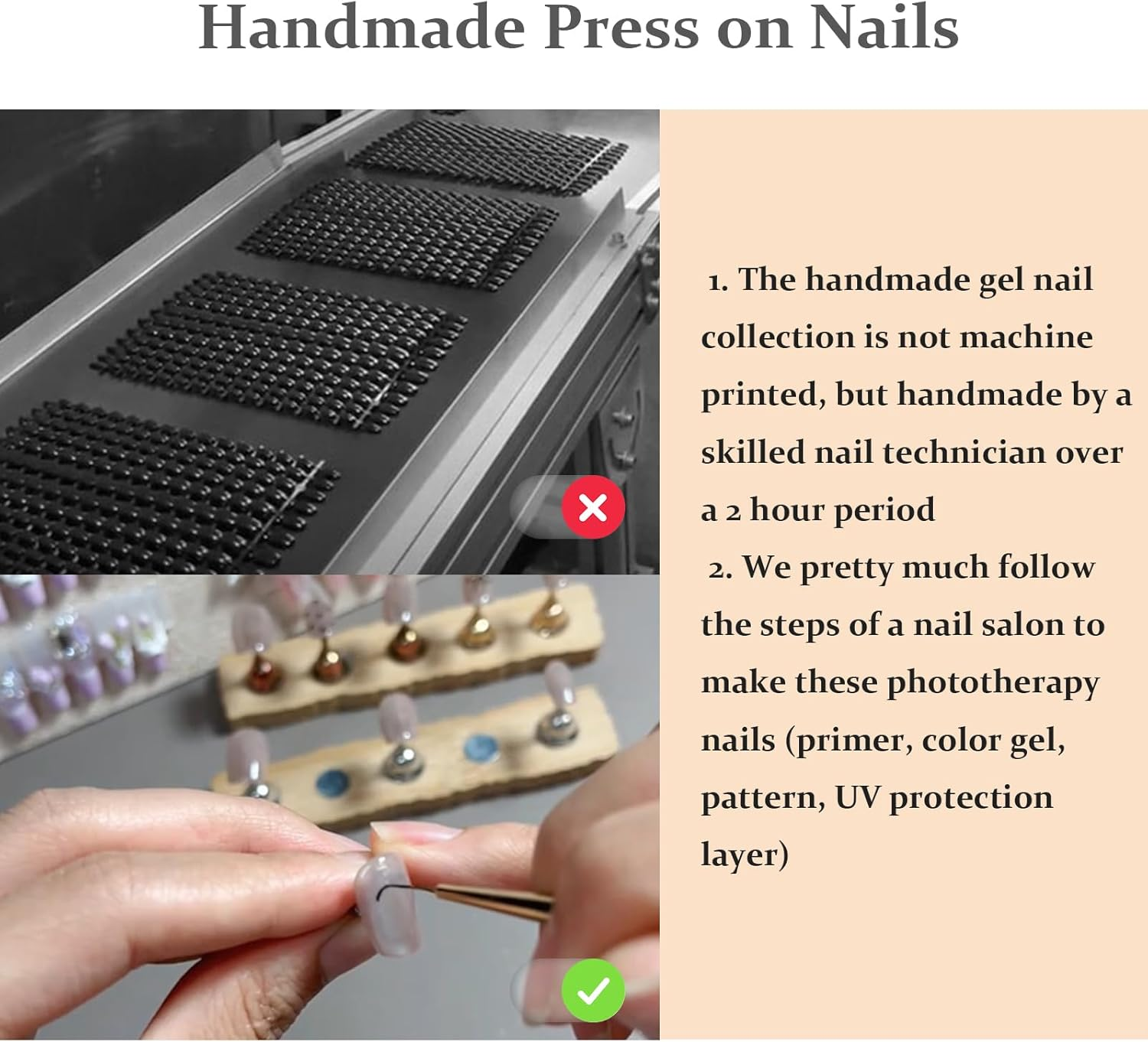 Press on Nails Handmade Long Coffin Fake Nail with Charms False Fingernail Rose Bow Pearl Acrylic Artificial Finger Luxury Glue on Manicure for Women Blue 10 Pcs (M) image number 1