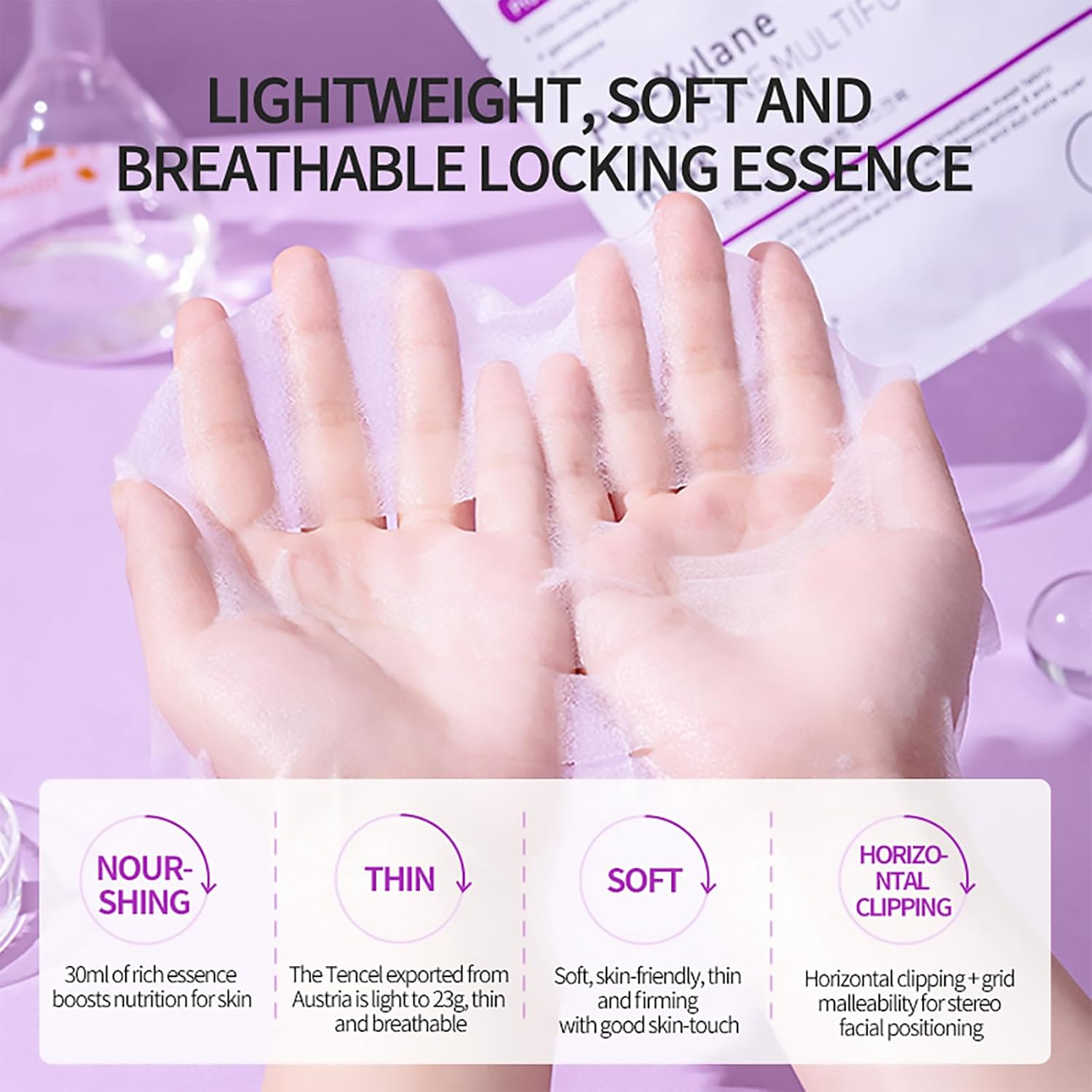 Deleventh Korean Brand Pro-Xylane Carnosine Multifunction Facial Mask 30Ml &times; 5Pcs / Anti-Aging & Anti-Wrinkle Formula to Reduce Fine Lines for a Hydrated, Youthful, and Radiant Complexion image number 5