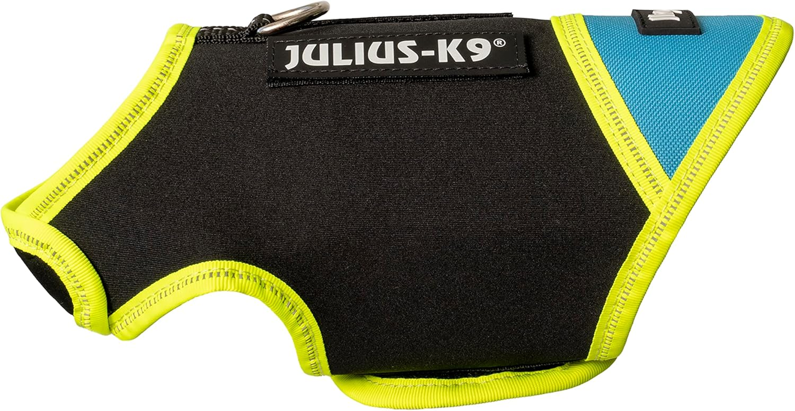 Julius-K9, 16DC-IDC-S, IDC Neoprene Dog Jacket, Size: S, Harness Size: Mini, Black and Yellow