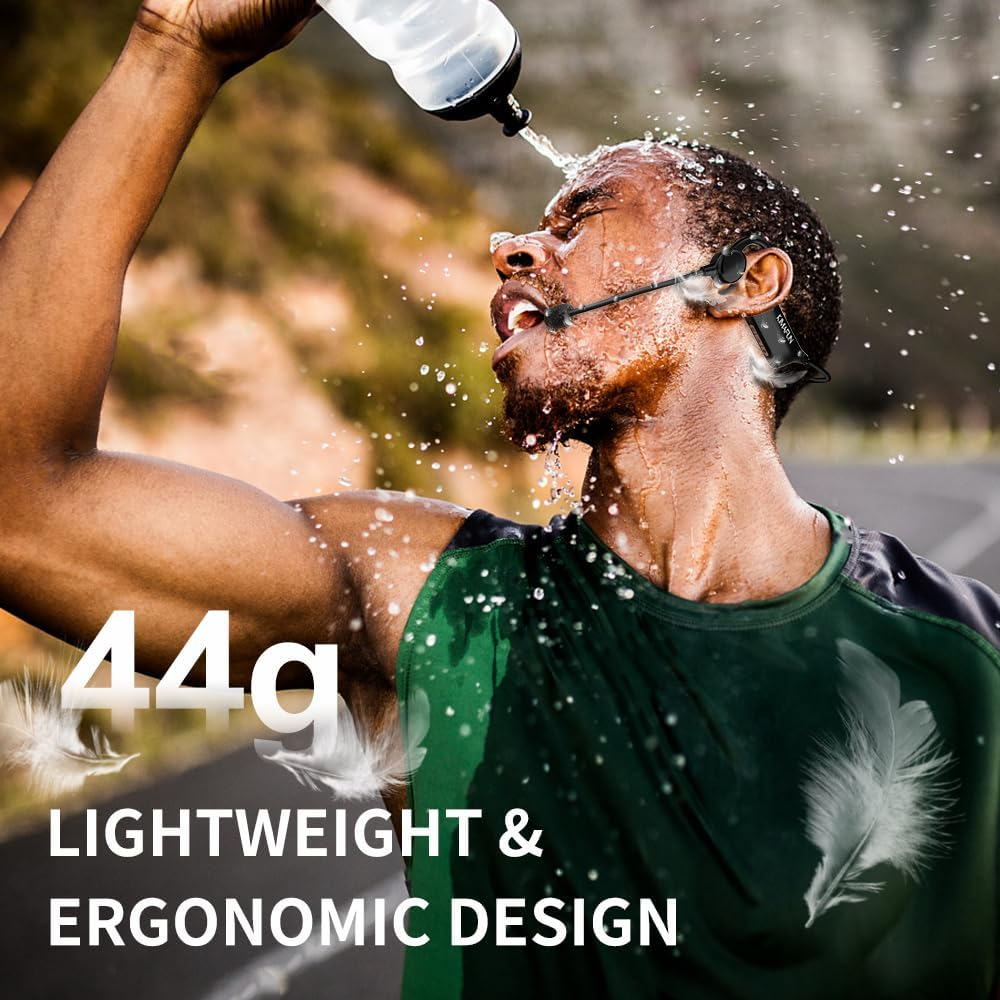 KIMAFUN 2.4G Fitness Headset Wireless Microphone, IP67 Waterproof Sweatproof Microphone for Water Aerobics, Swimming Coach, Fitness Instructor, Yoga, Spinning, Training, Teaching, Speakers, GWP91 image number 1